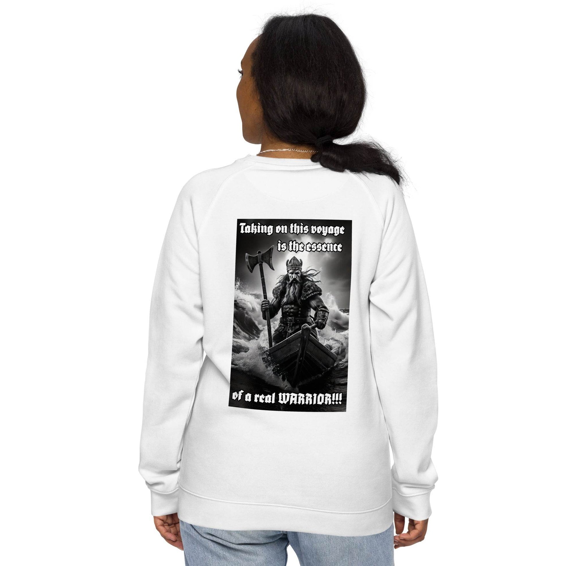 Unisex organic 100% cotton raglan sweatshirt Design #12 - Monk&Nun UnisexClothing