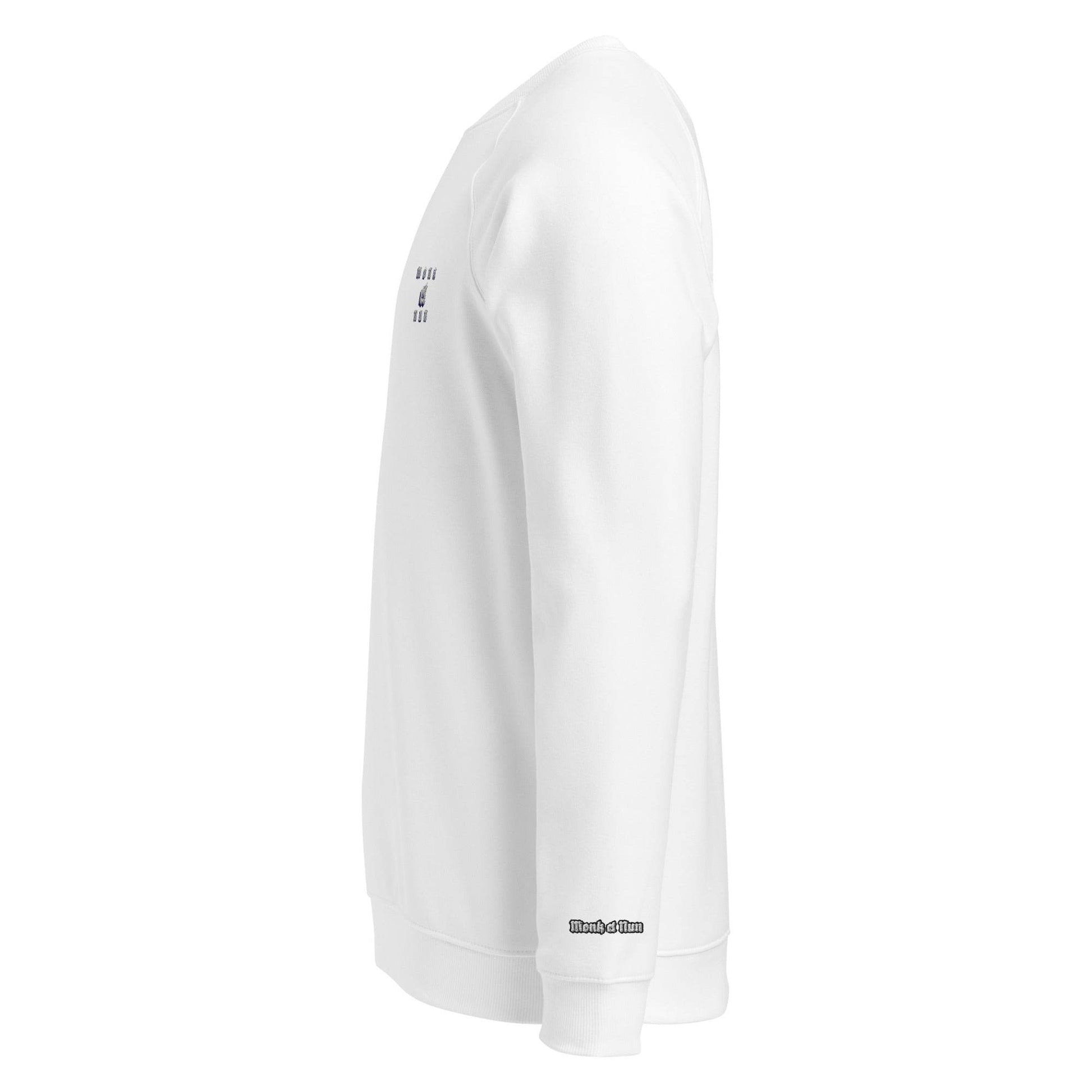 Unisex organic 100% cotton raglan sweatshirt Always think positive - Monk&Nun UnisexClothing