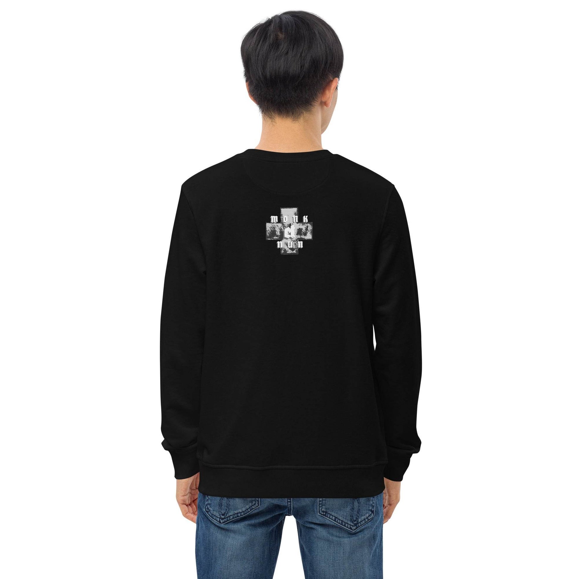 Unisex organic 80% cotton sweatshirt Always think positive - Monk&Nun UnisexClothing