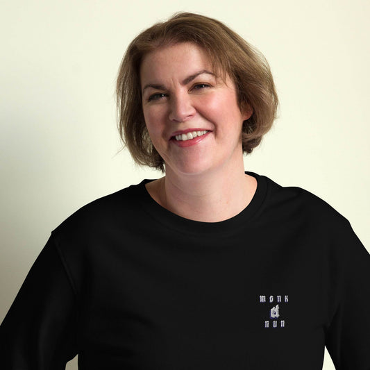Unisex organic 80% cotton sweatshirt Always think positive - Monk&Nun UnisexClothing