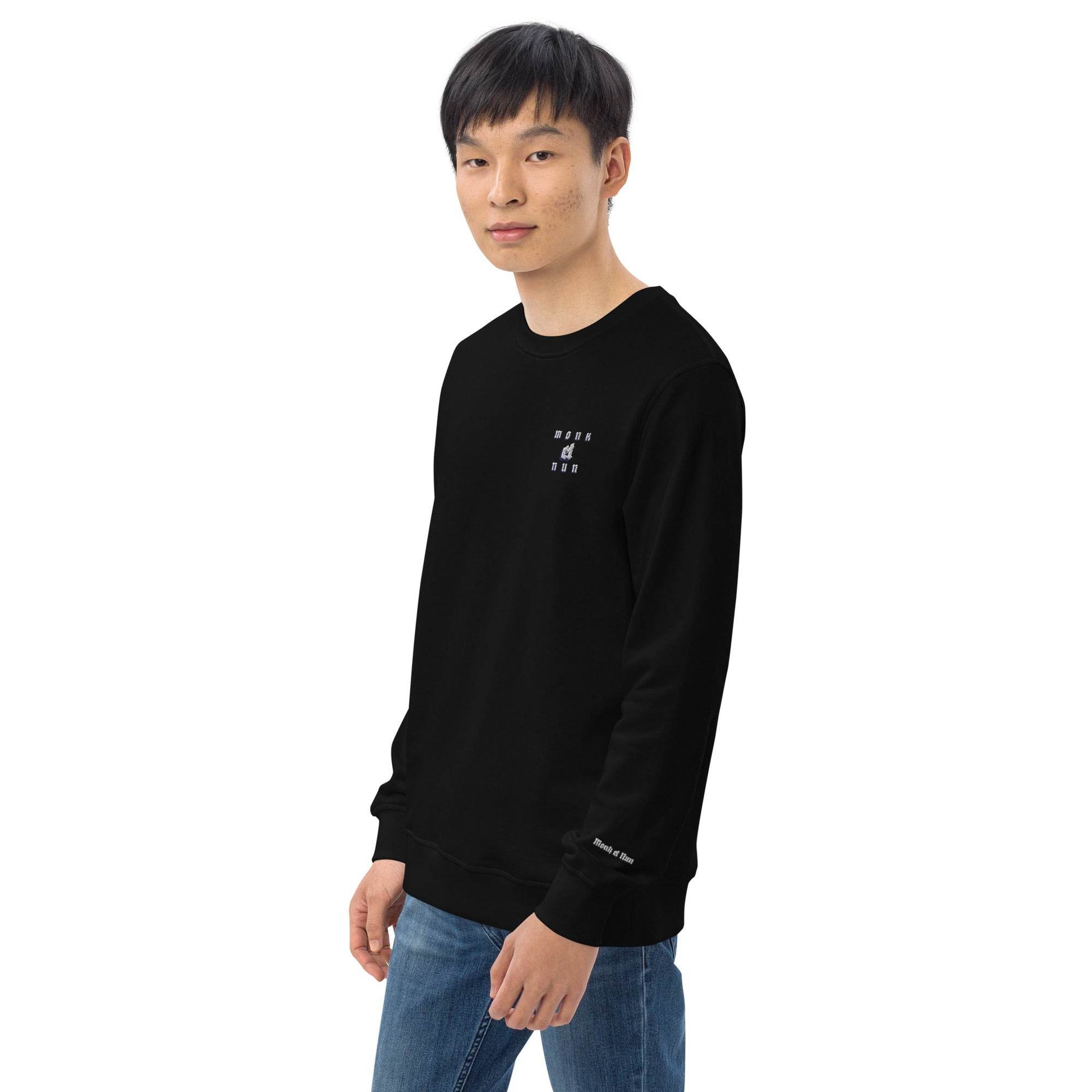 Unisex organic 80% cotton sweatshirt Always think positive - Monk&Nun UnisexClothing
