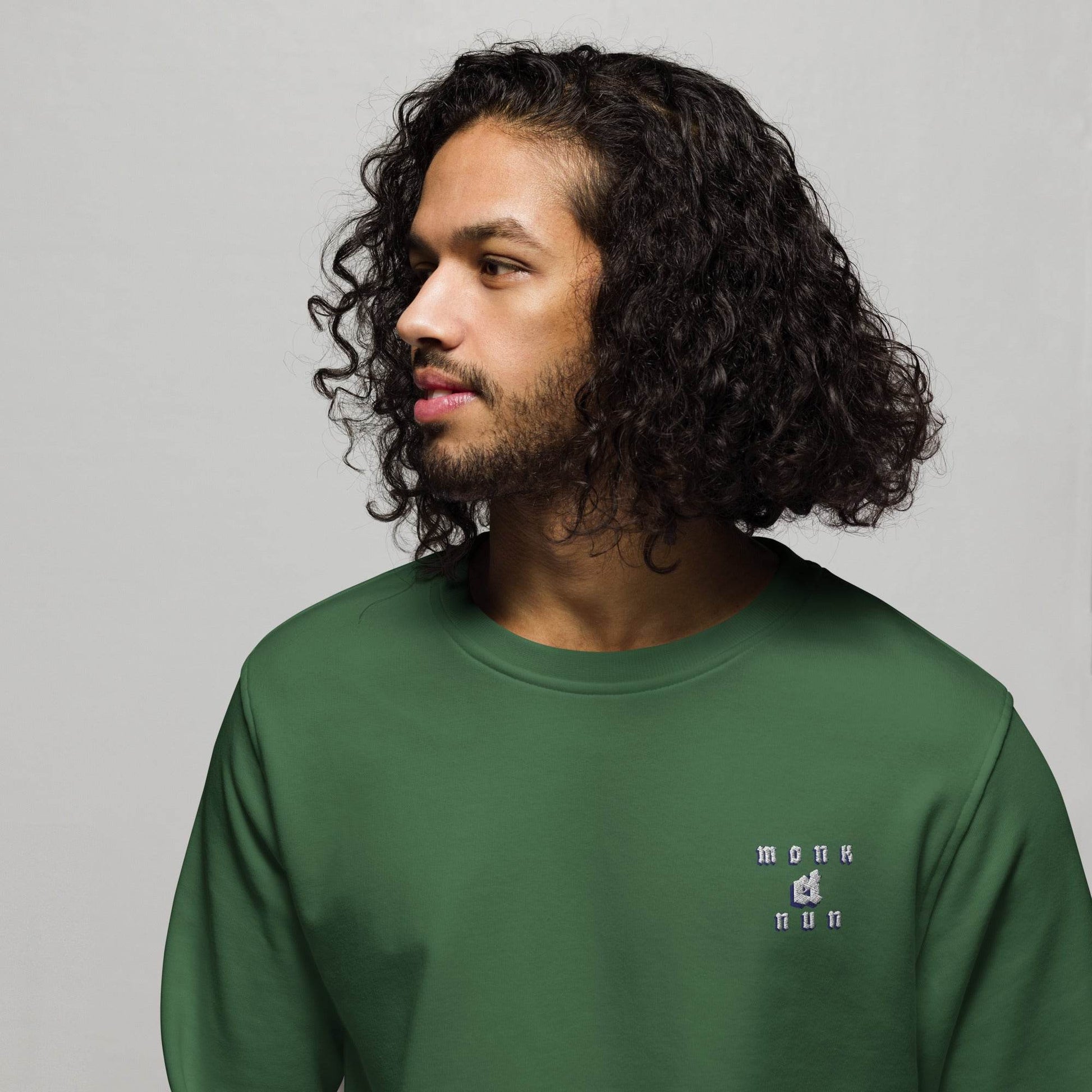 Unisex organic 80% cotton sweatshirt Always think positive - Monk&Nun UnisexClothing