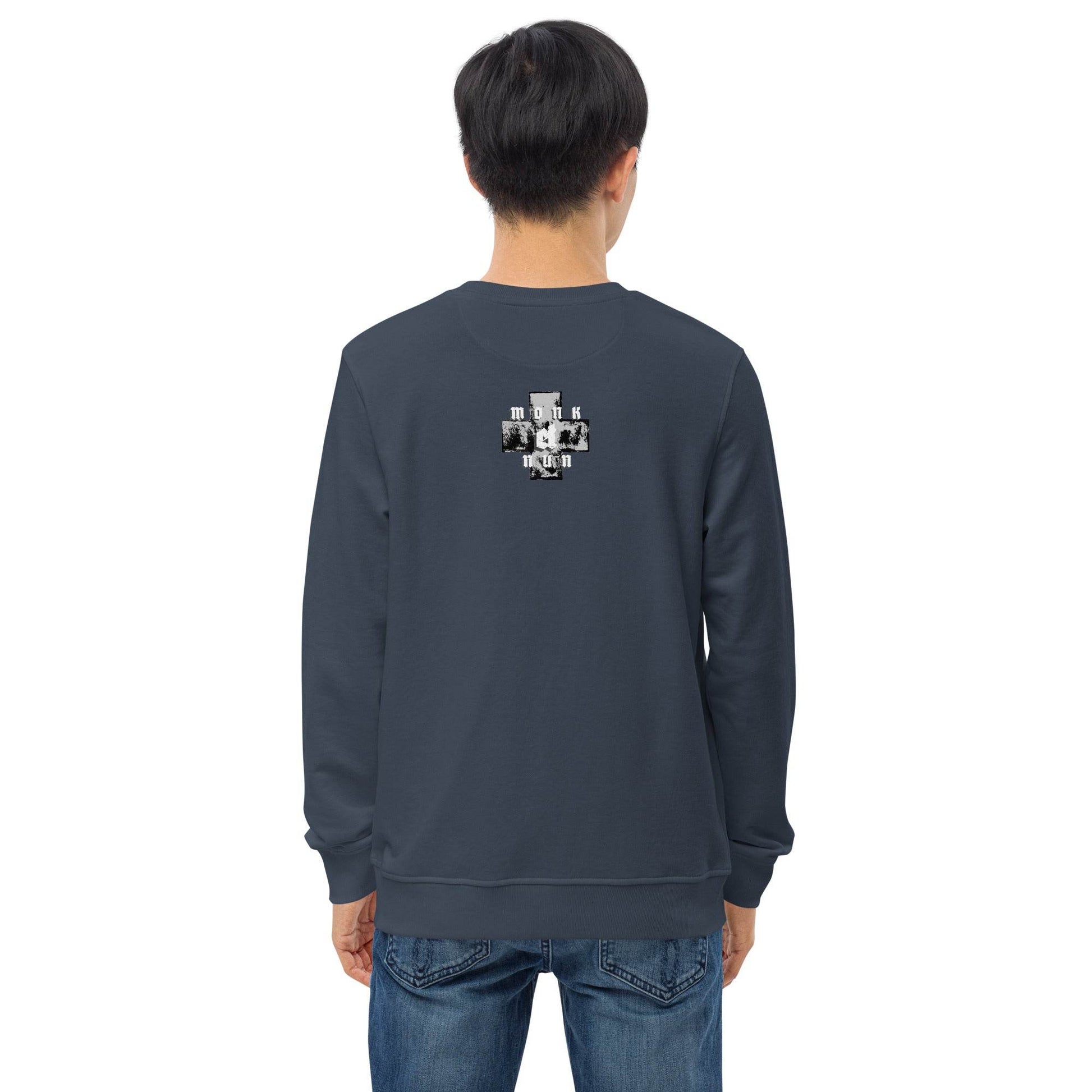 Unisex organic 80% cotton sweatshirt Always think positive - Monk&Nun UnisexClothing