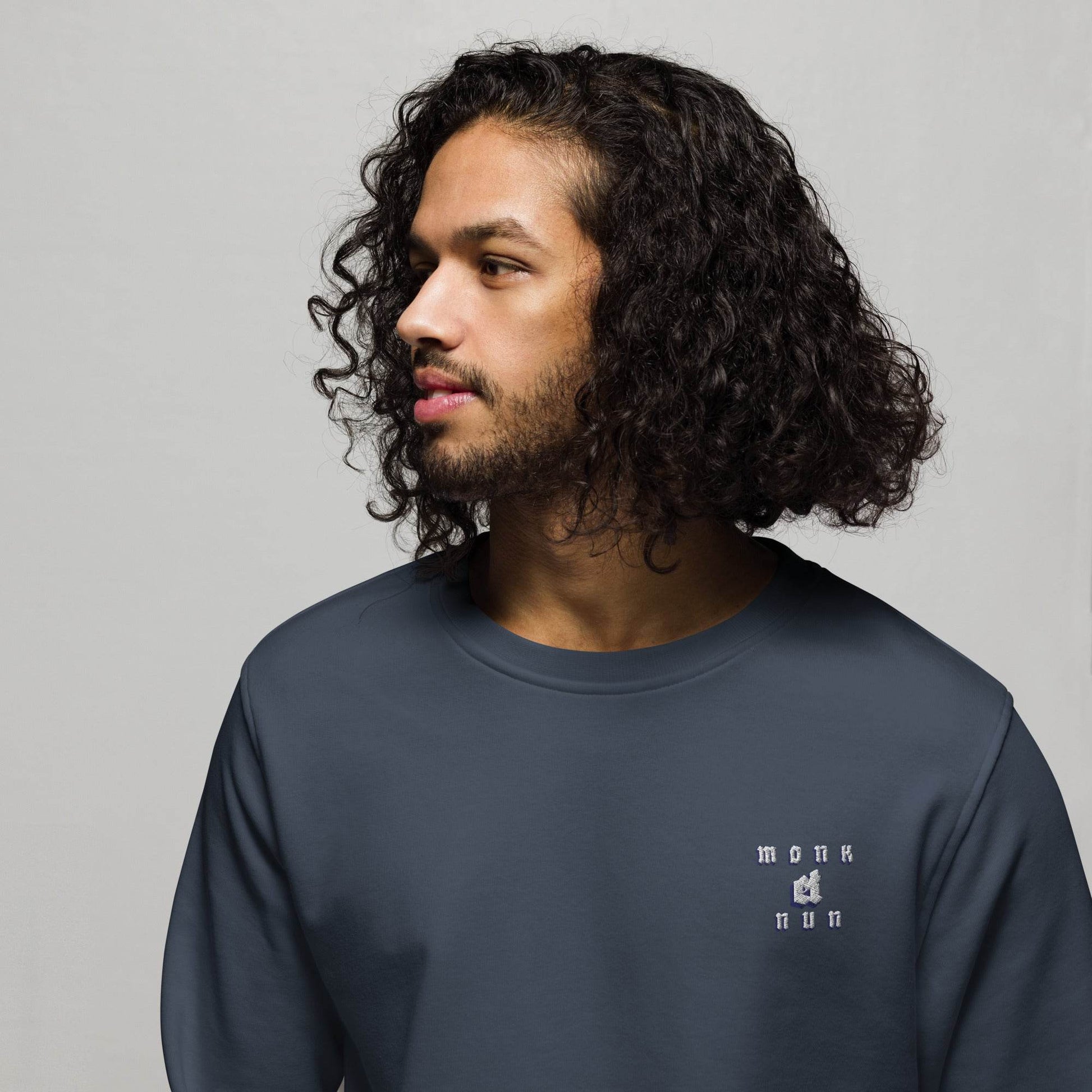 Unisex organic 80% cotton sweatshirt Always think positive - Monk&Nun UnisexClothing