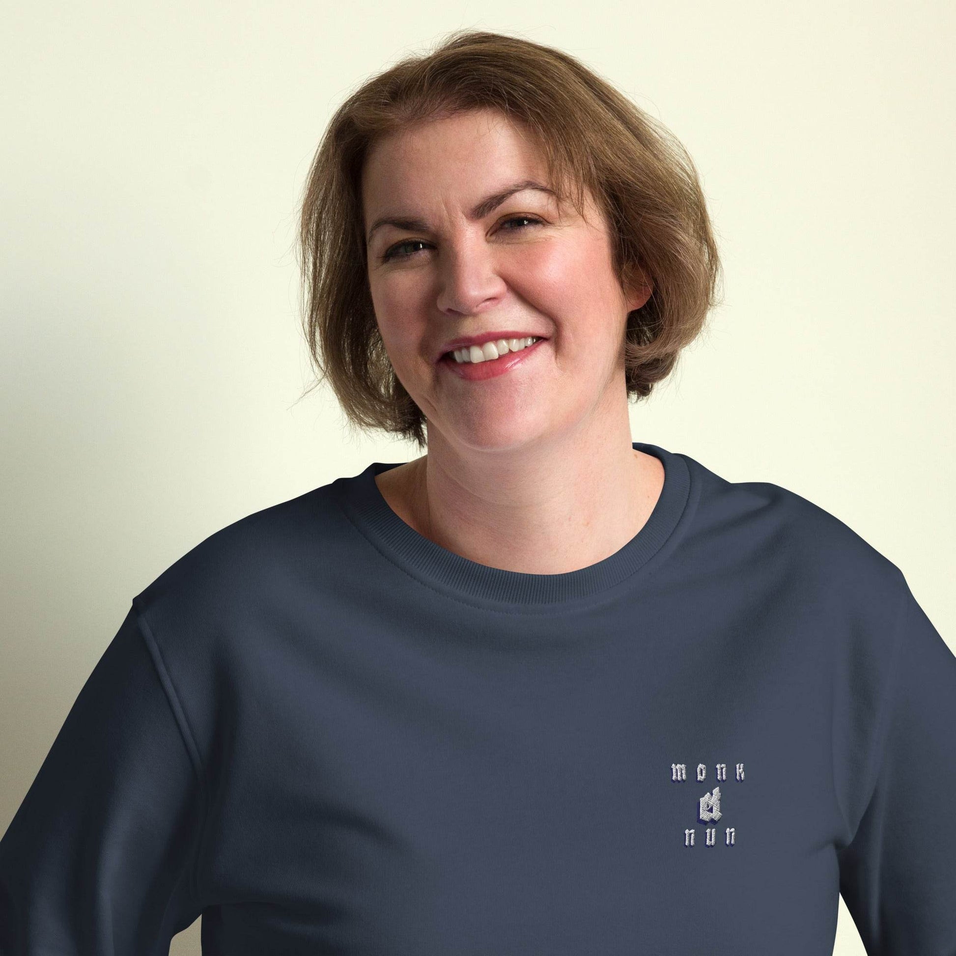 Unisex organic 80% cotton sweatshirt Always think positive - Monk&Nun UnisexClothing