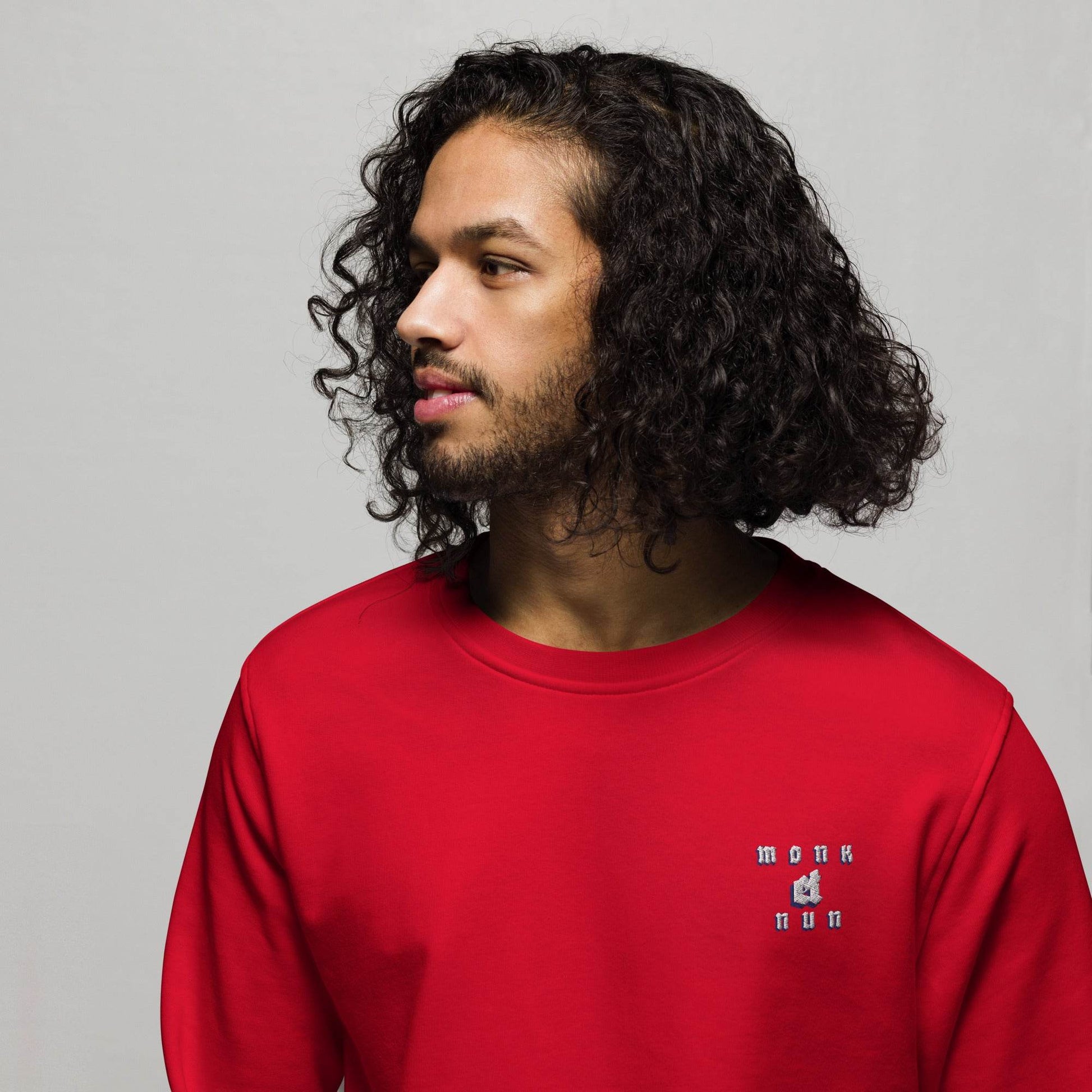 Unisex organic 80% cotton sweatshirt Always think positive - Monk&Nun UnisexClothing