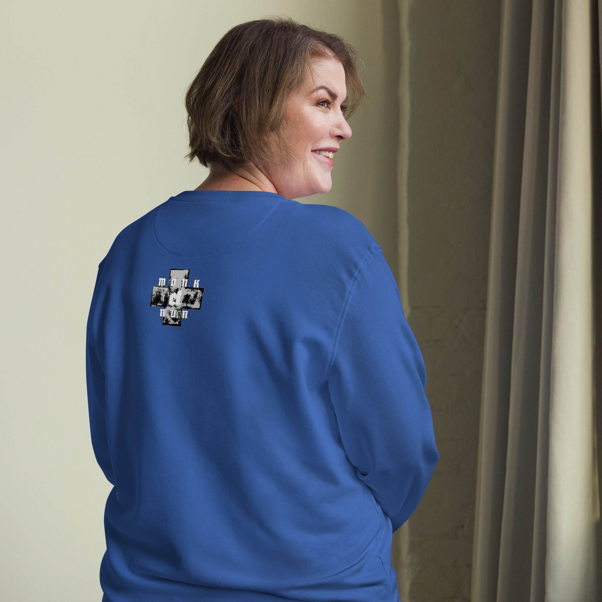 Unisex organic 80% cotton sweatshirt Always think positive - Monk&Nun UnisexClothing