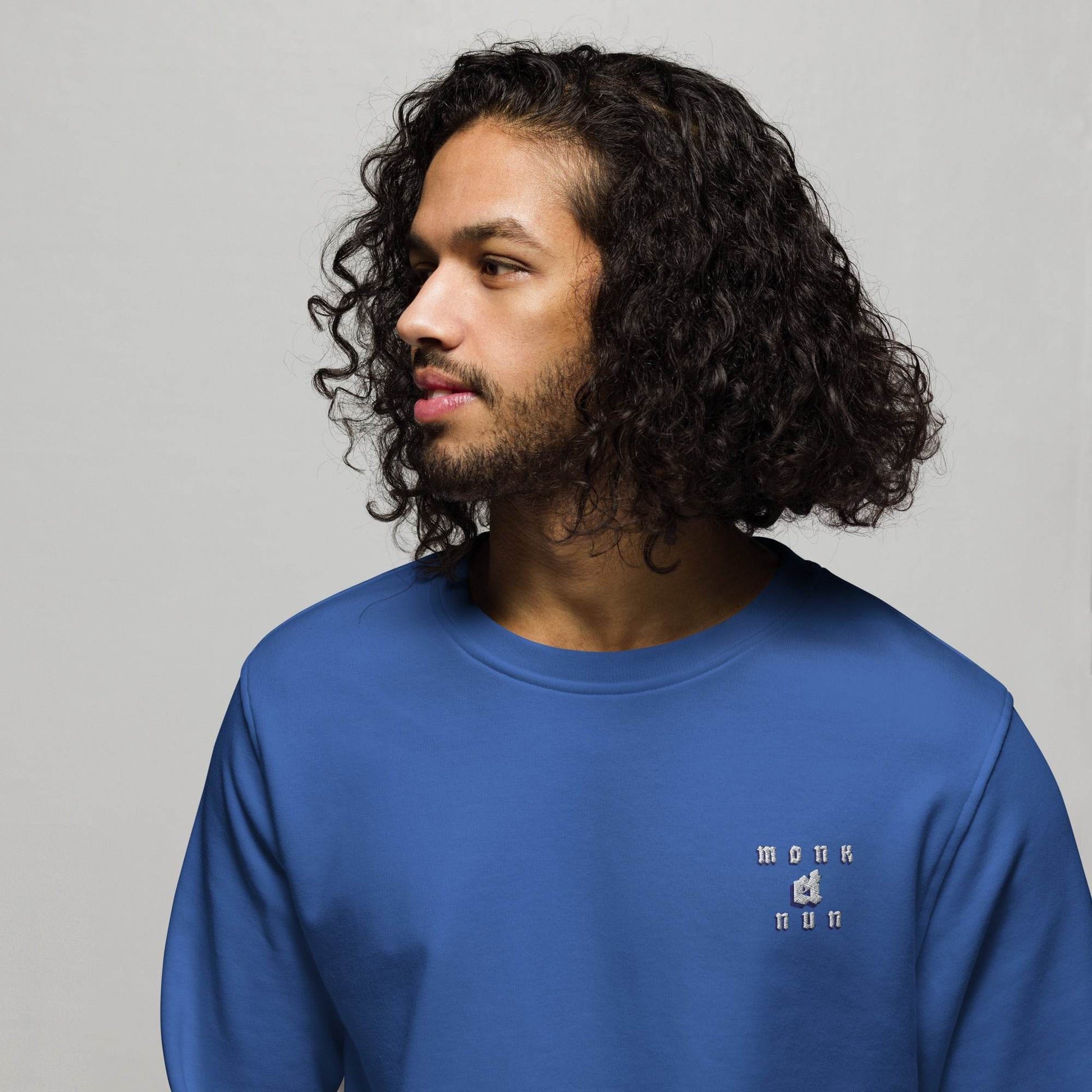 Unisex organic 80% cotton sweatshirt Always think positive - Monk&Nun UnisexClothing