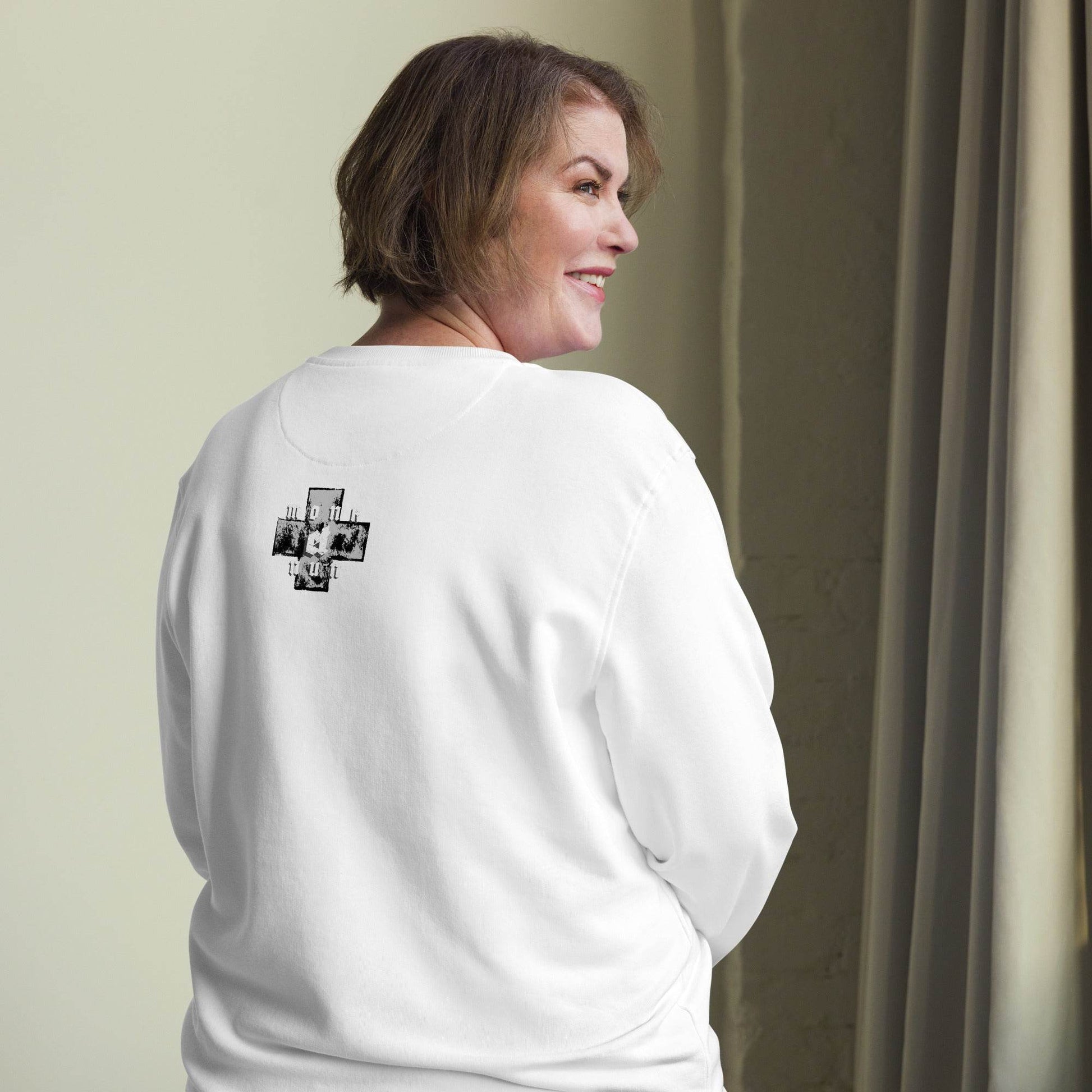 Unisex organic 80% cotton sweatshirt Always think positive - Monk&Nun UnisexClothing