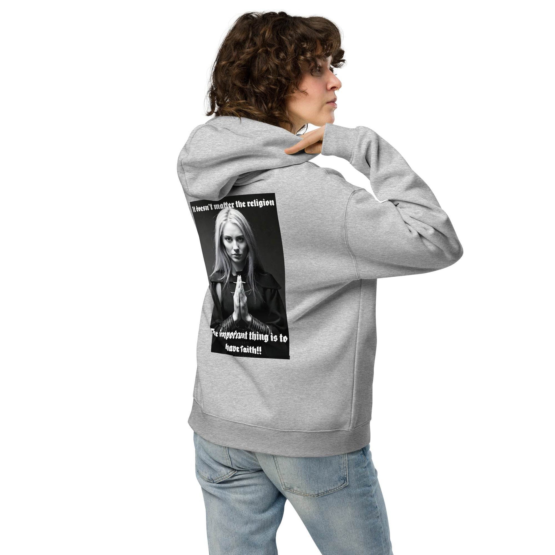 Unisex oversized 80% cotton Hoodie Design #3 - Monk&Nun UnisexClothing