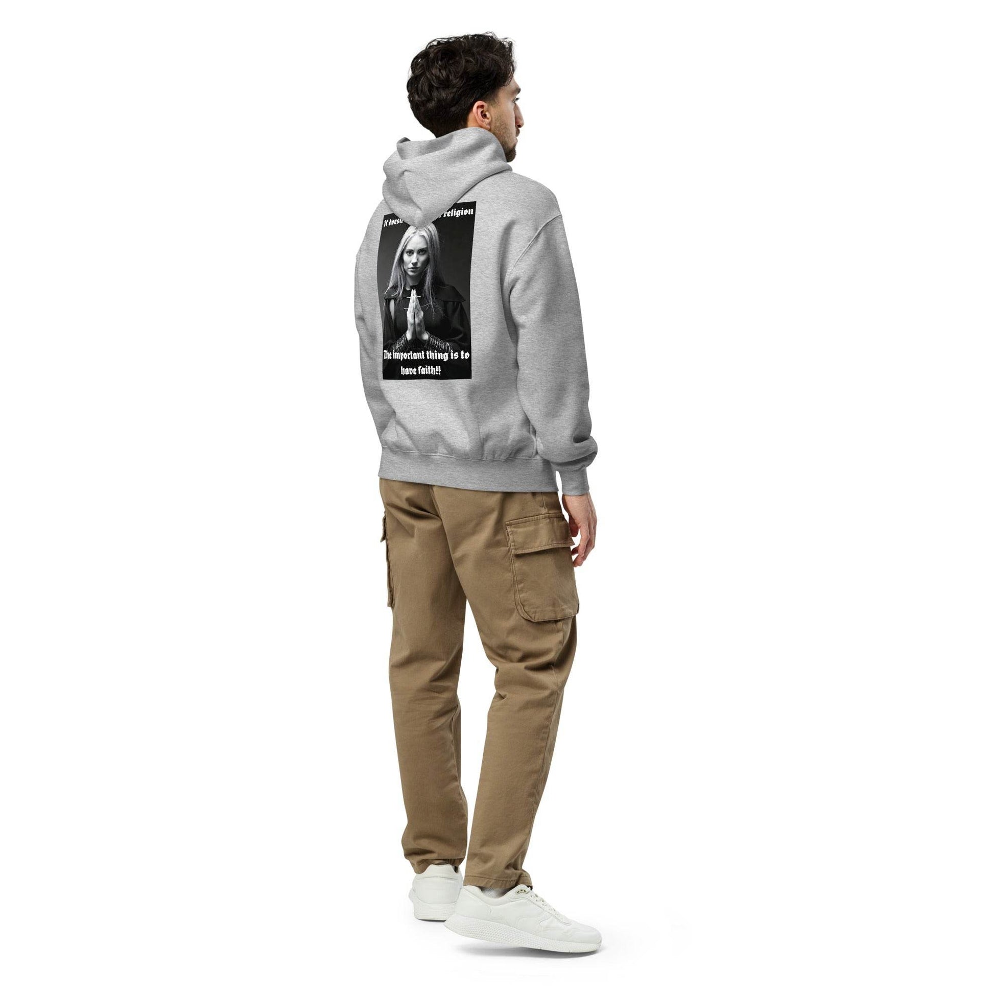 Unisex oversized 80% cotton Hoodie Design #3 - Monk&Nun UnisexClothing