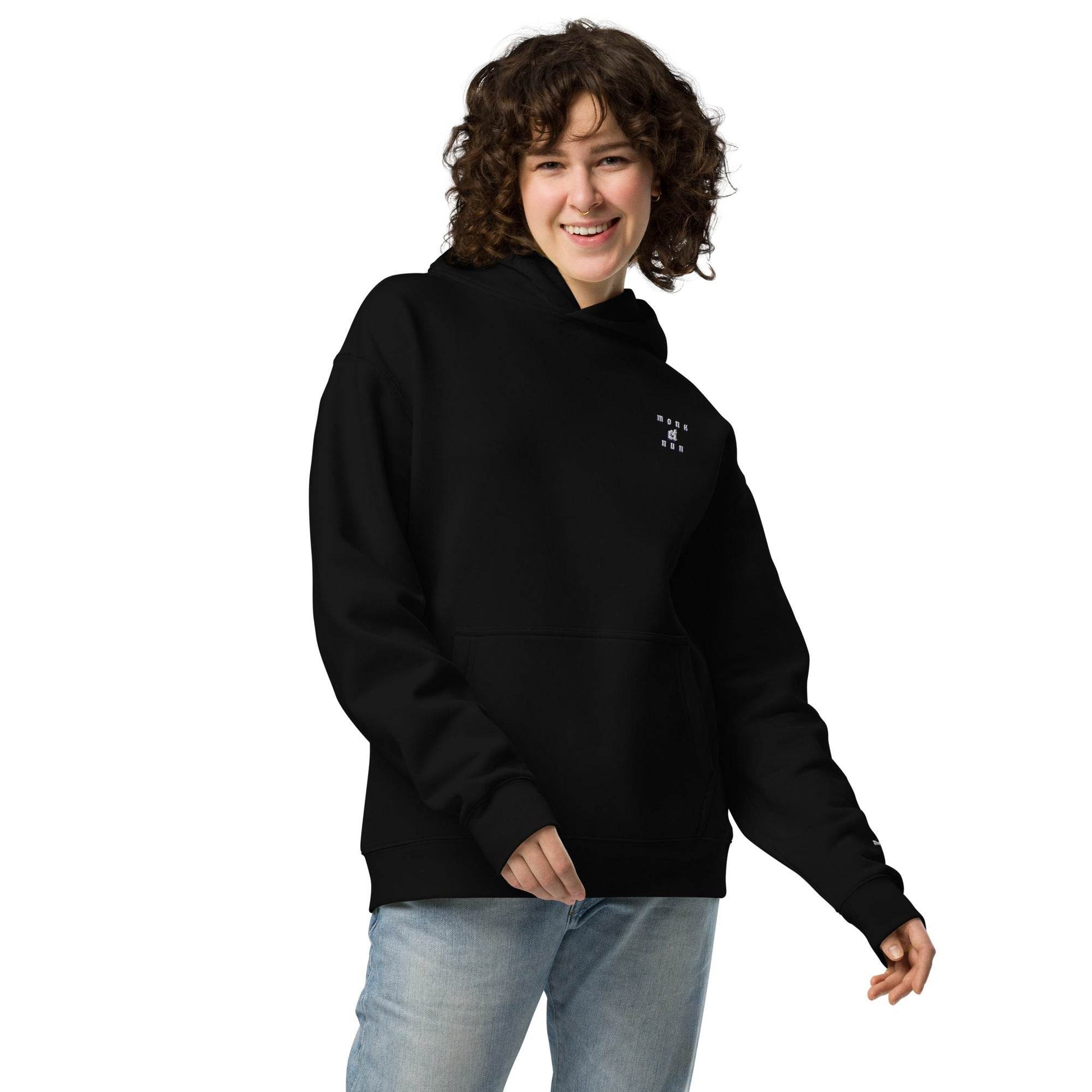 Unisex oversized 80% cotton Hoodie Design #3 - Monk&Nun UnisexClothing