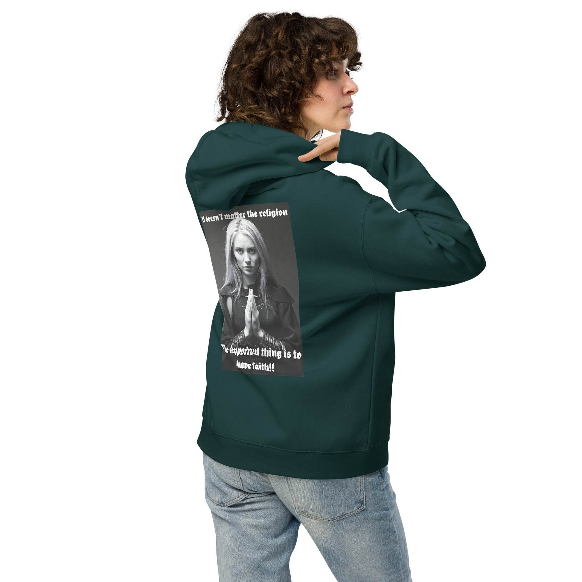 Unisex oversized 80% cotton Hoodie Design #3 - Monk&Nun UnisexClothing