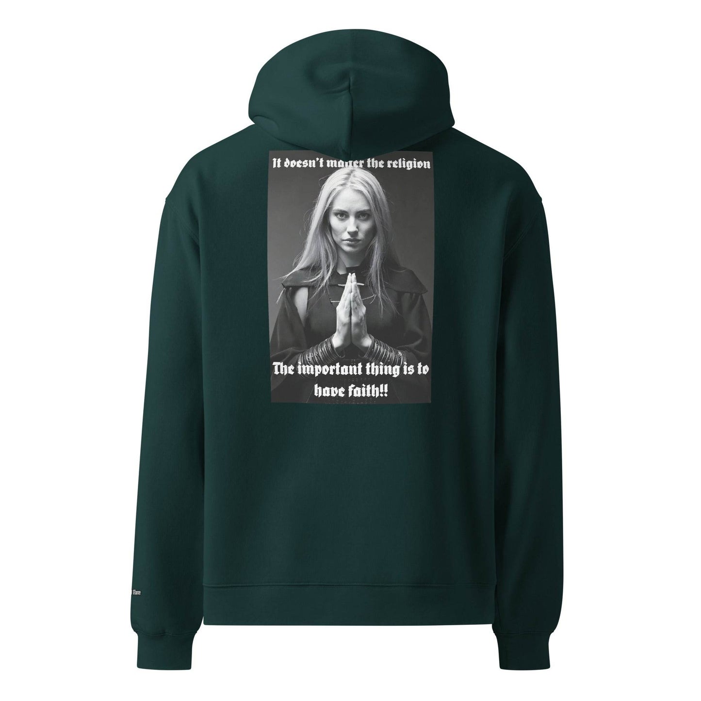 Unisex oversized 80% cotton Hoodie Design #3 - Monk&Nun UnisexClothing