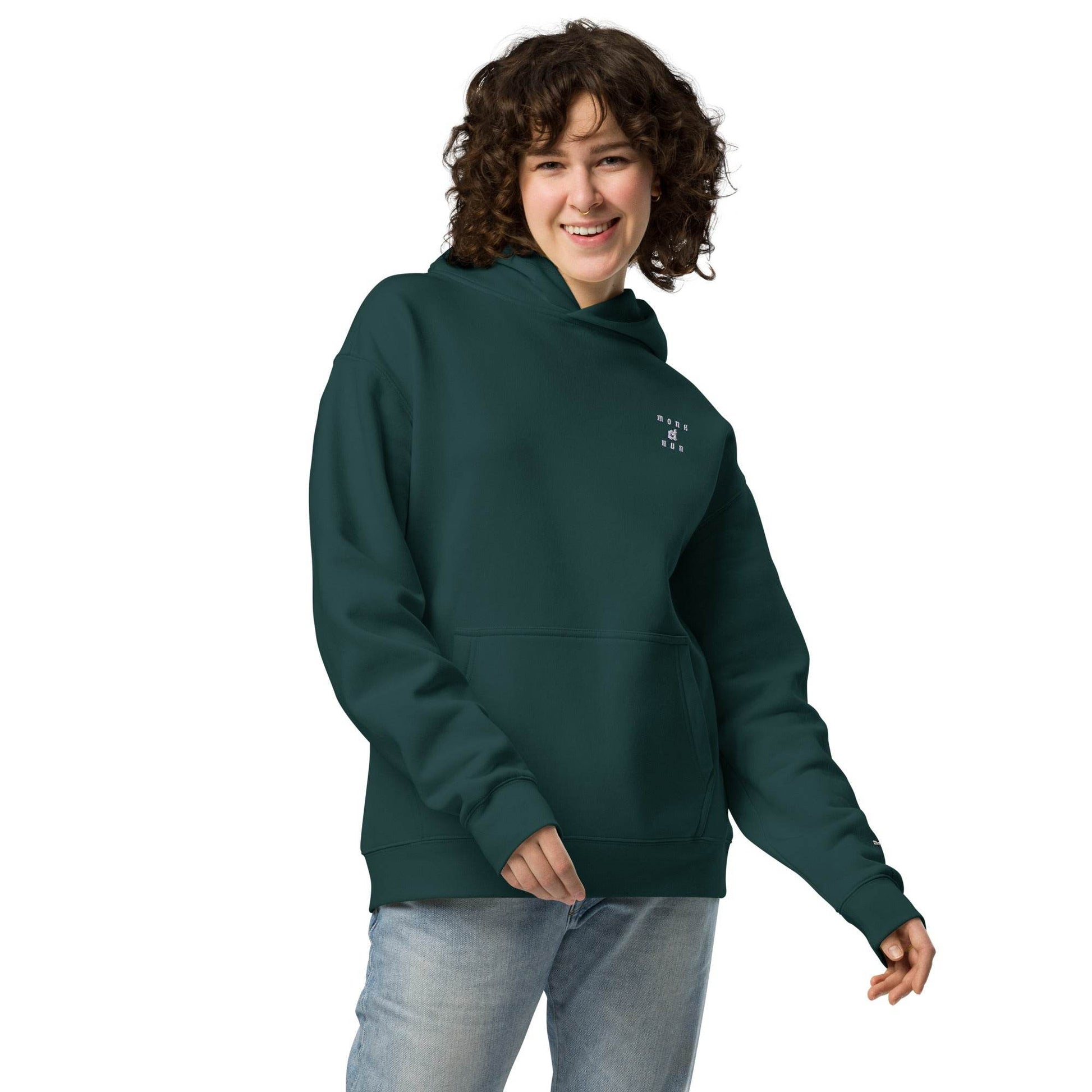 Unisex oversized 80% cotton Hoodie Design #3 - Monk&Nun UnisexClothing