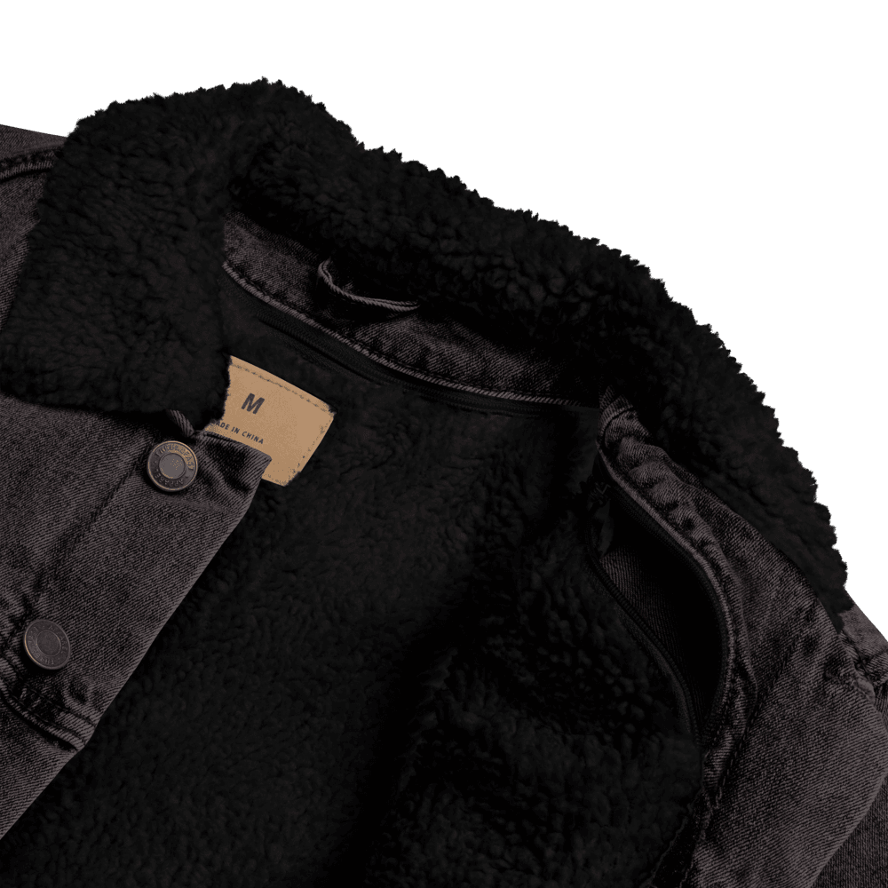 Unisex denim sherpa jacket LOGO - Monk&Nun UnisexClothing