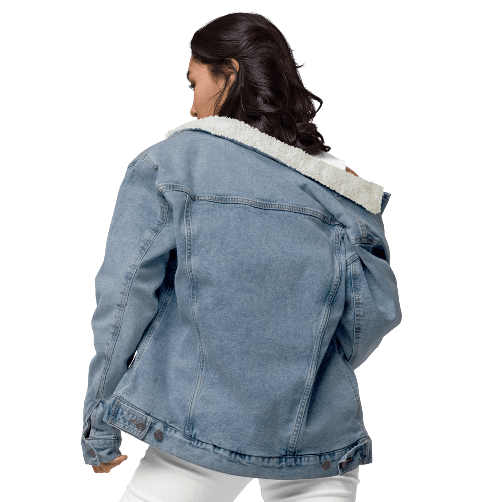Unisex denim sherpa jacket LOGO - Monk&Nun UnisexClothing