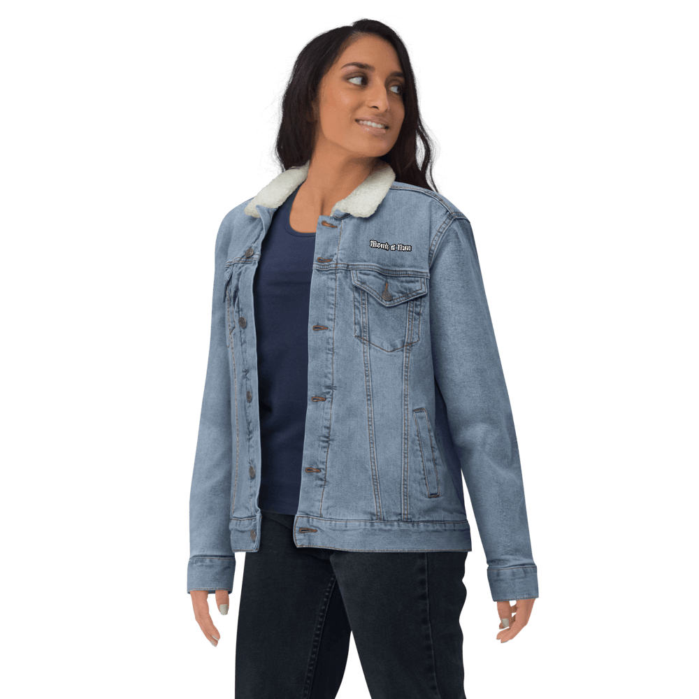 Unisex denim sherpa jacket LOGO - Monk&Nun UnisexClothing