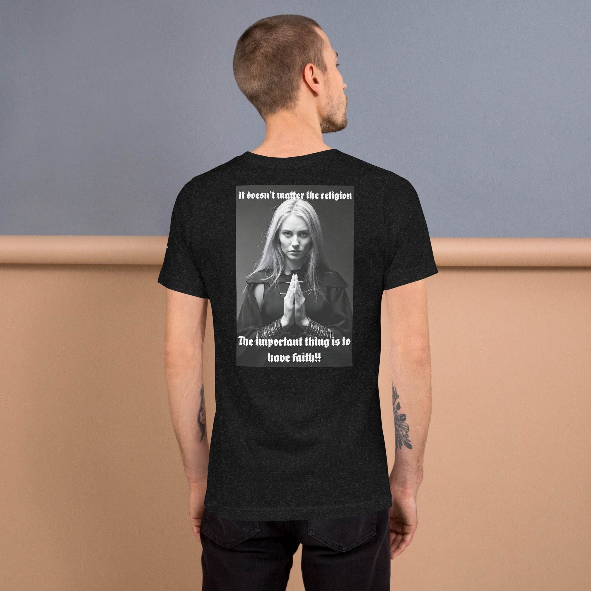 Unisex 100% combed and ring-spun cotton t-shirt Design #3 - Monk&Nun UnisexClothing