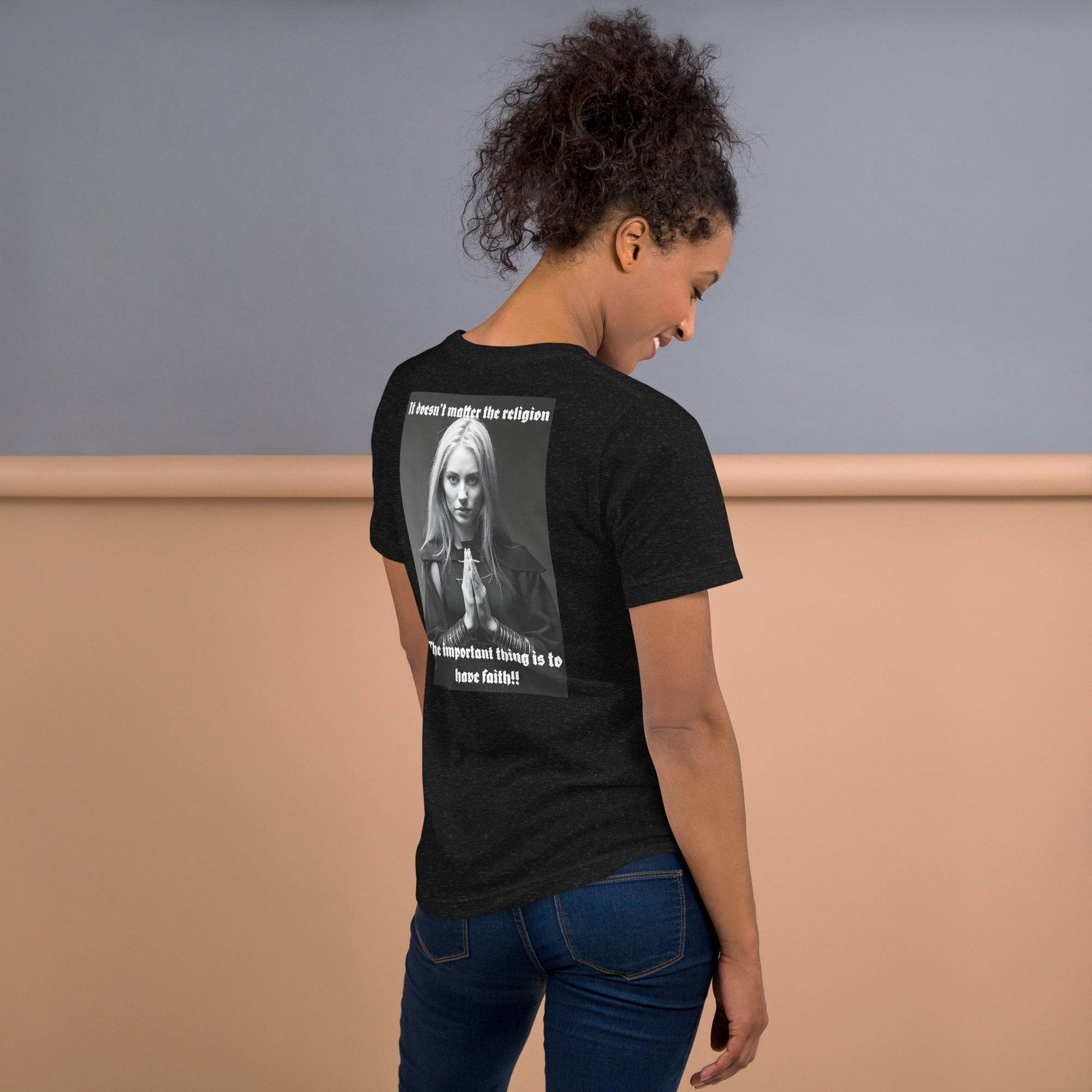 Unisex 100% combed and ring-spun cotton t-shirt Design #3 - Monk&Nun UnisexClothing