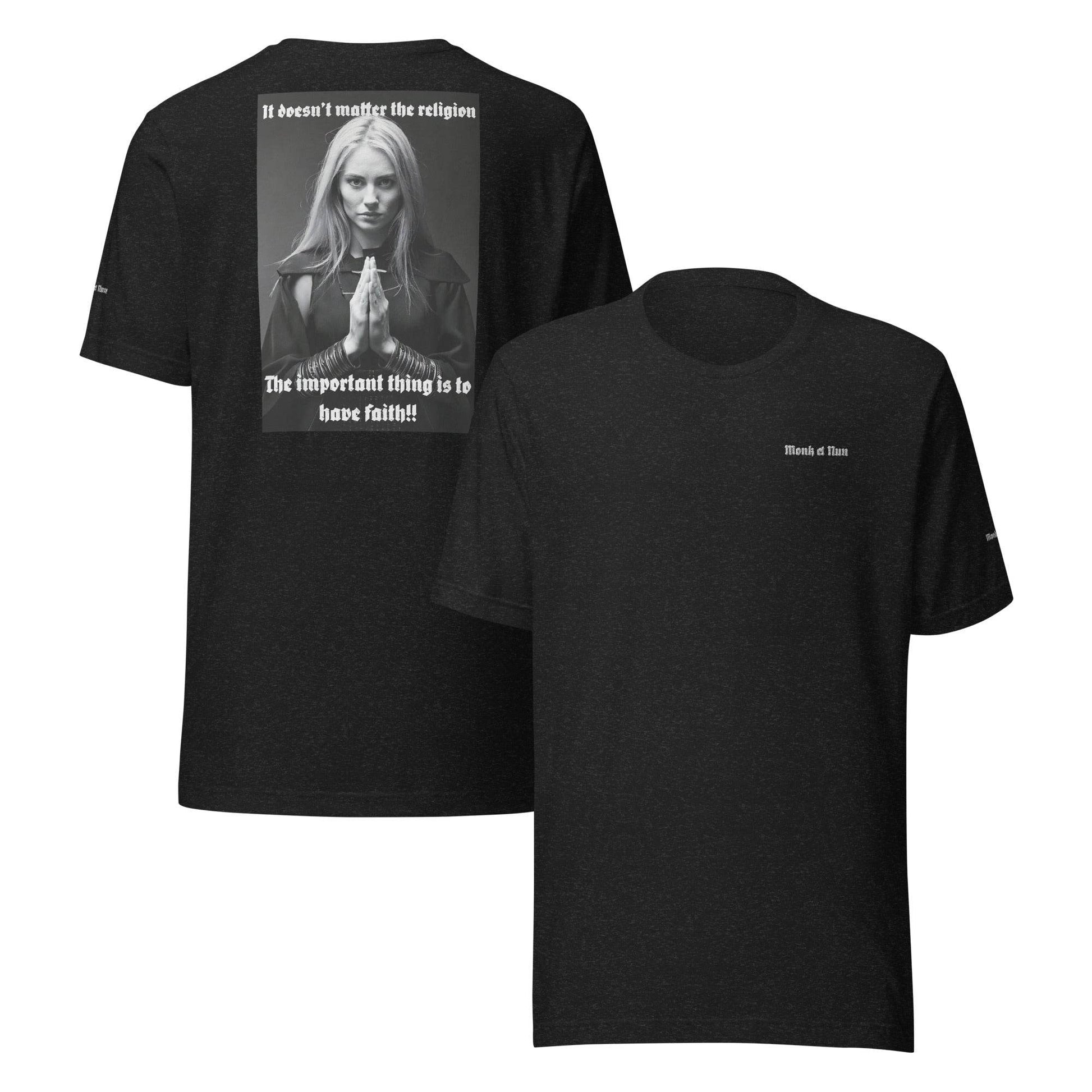 Unisex 100% combed and ring-spun cotton t-shirt Design #3 - Monk&Nun UnisexClothing