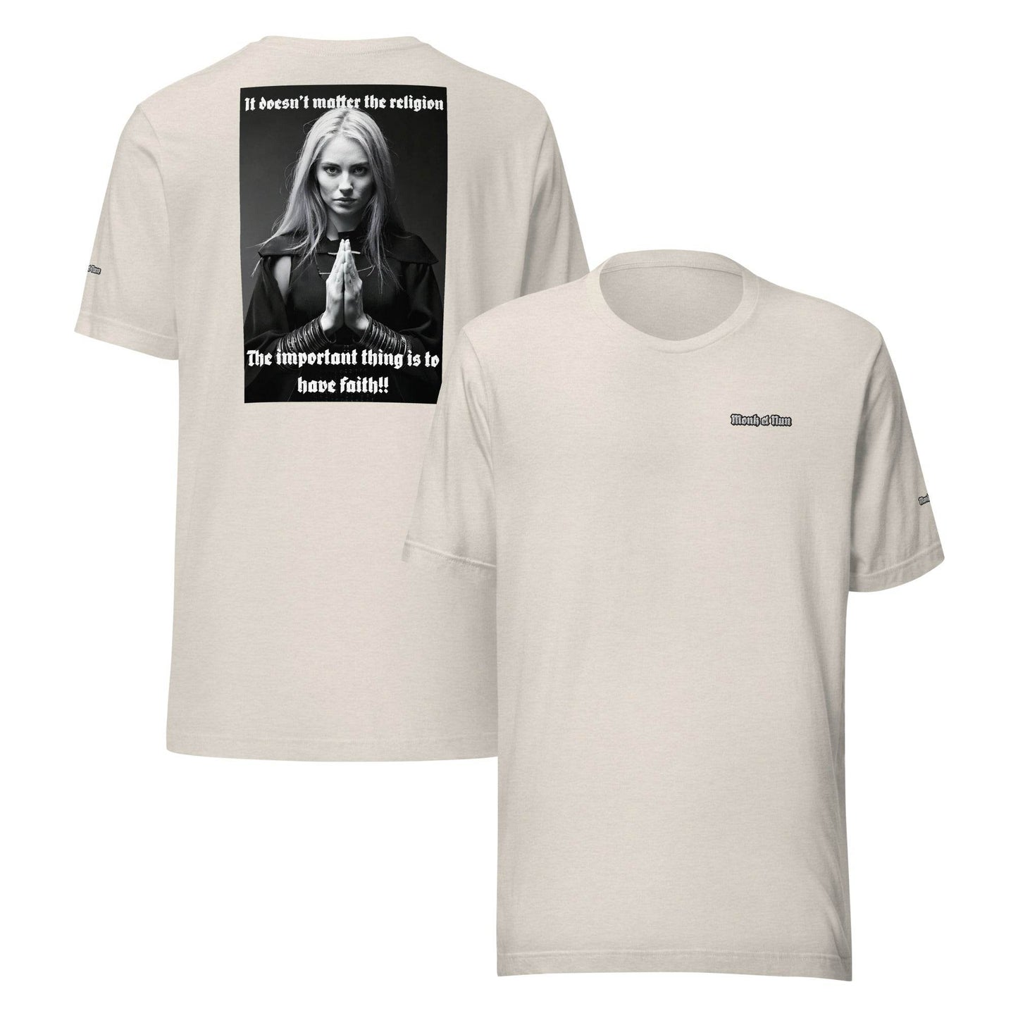 Unisex 100% combed and ring-spun cotton t-shirt Design #3 - Monk&Nun UnisexClothing