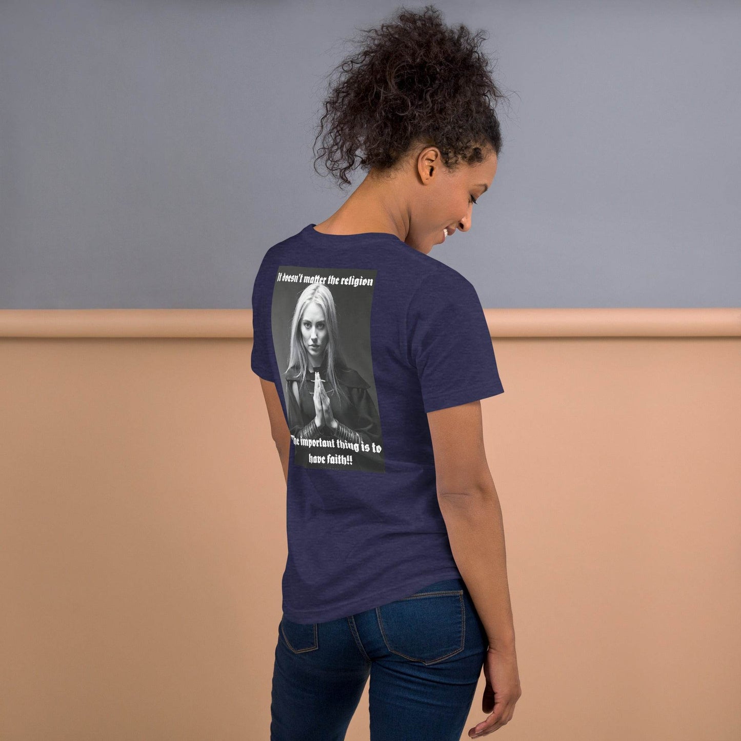 Unisex 100% combed and ring-spun cotton t-shirt Design #3 - Monk&Nun UnisexClothing