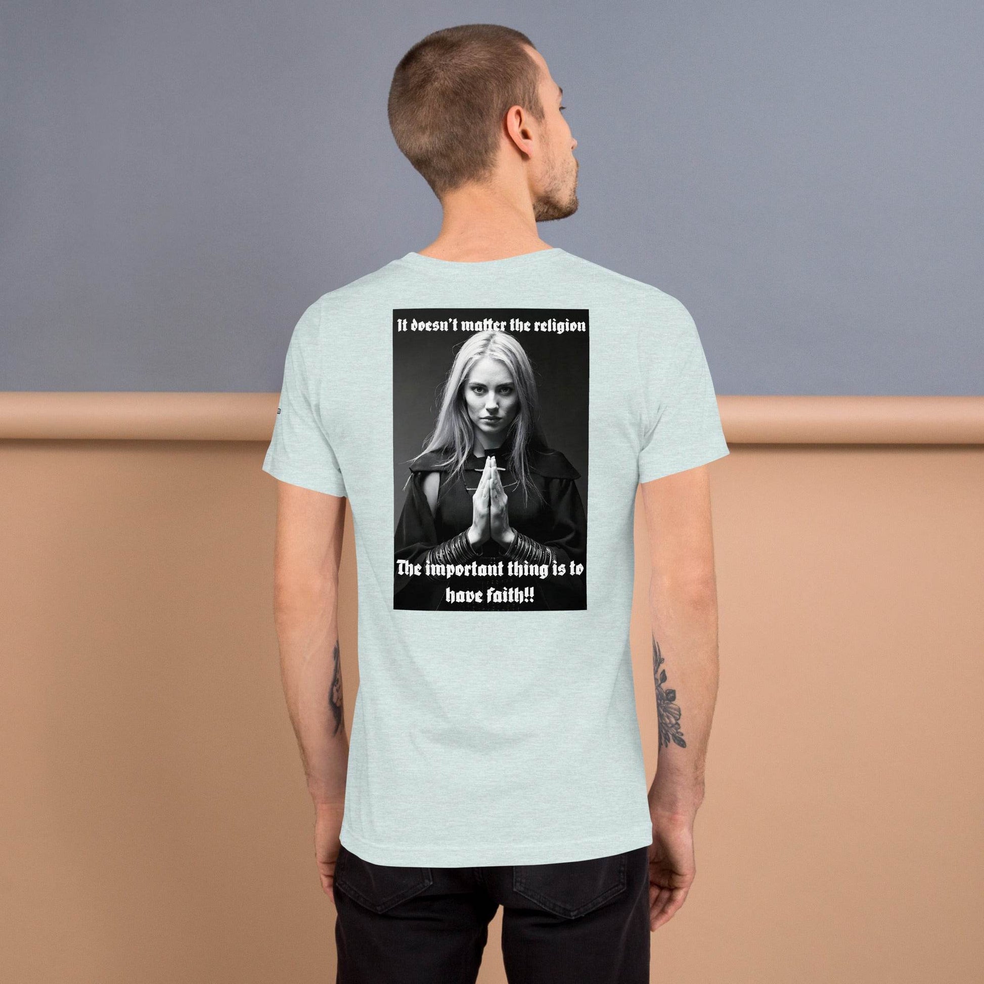 Unisex 100% combed and ring-spun cotton t-shirt Design #3 - Monk&Nun UnisexClothing