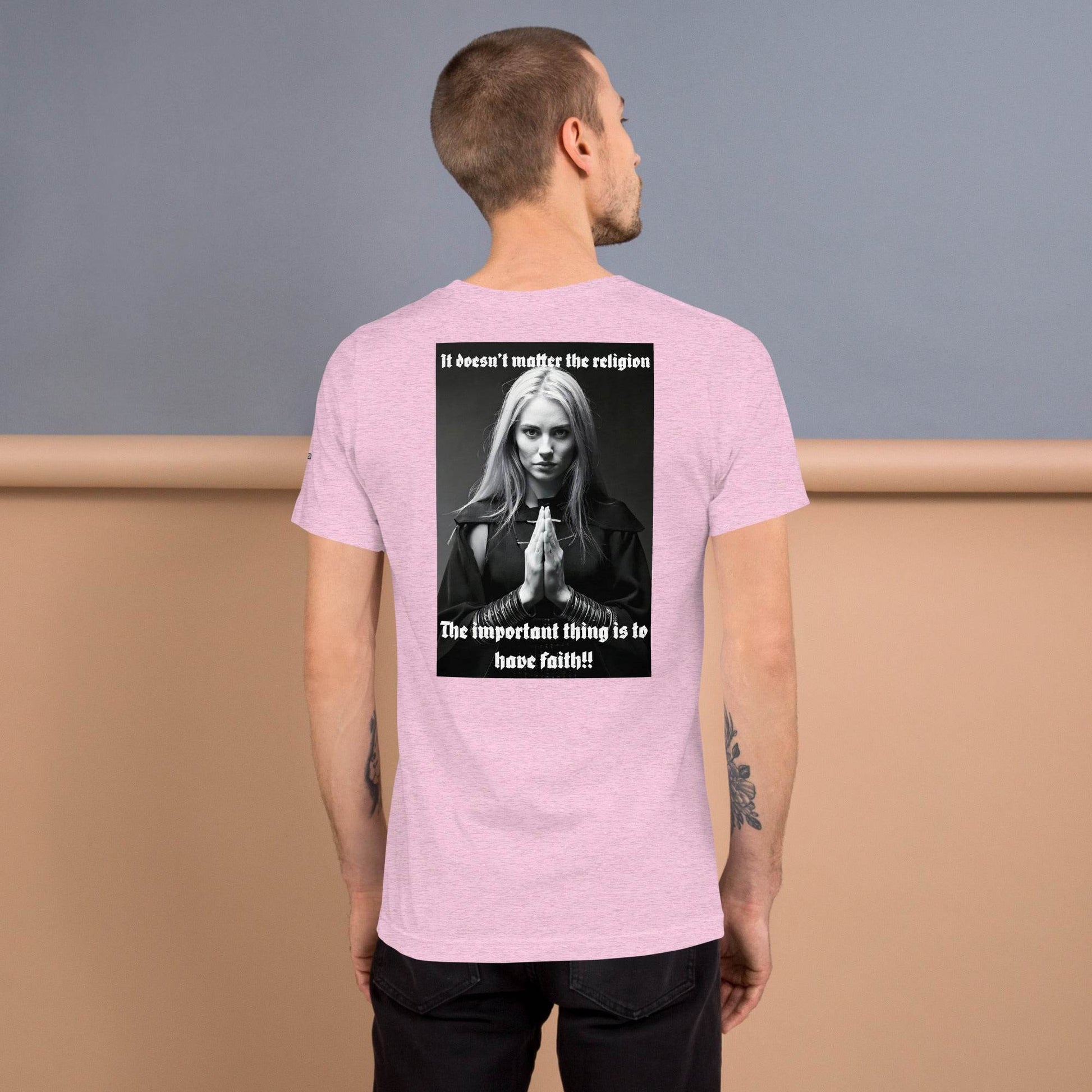 Unisex 100% combed and ring-spun cotton t-shirt Design #3 - Monk&Nun UnisexClothing