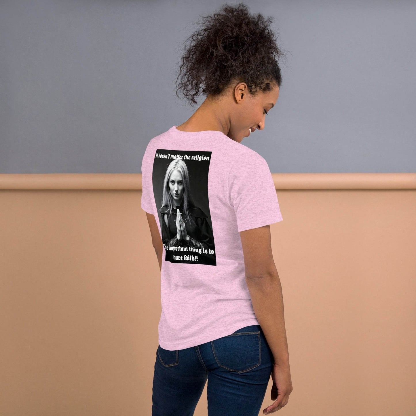 Unisex 100% combed and ring-spun cotton t-shirt Design #3 - Monk&Nun UnisexClothing