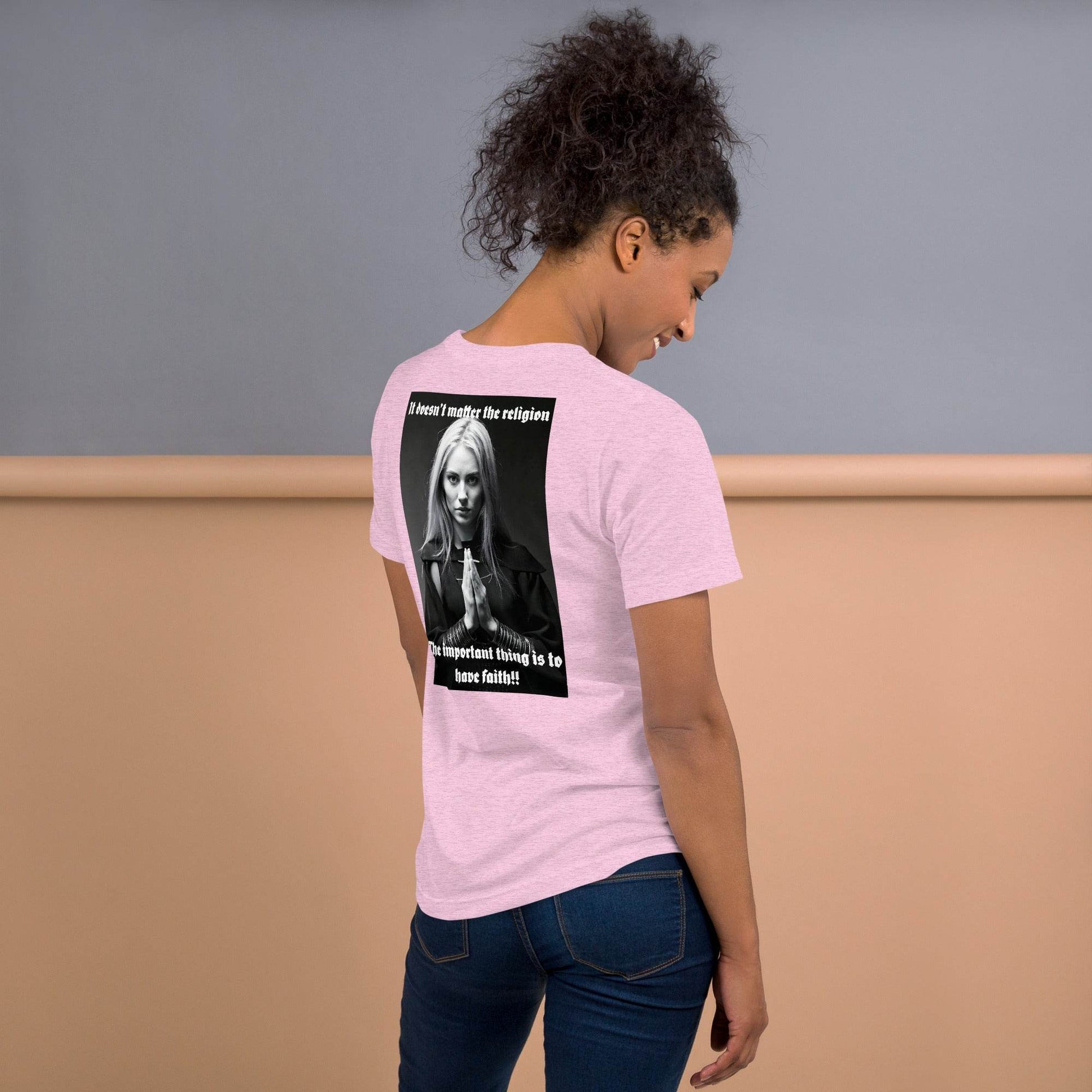 Unisex 100% combed and ring-spun cotton t-shirt Design #3 - Monk&Nun UnisexClothing