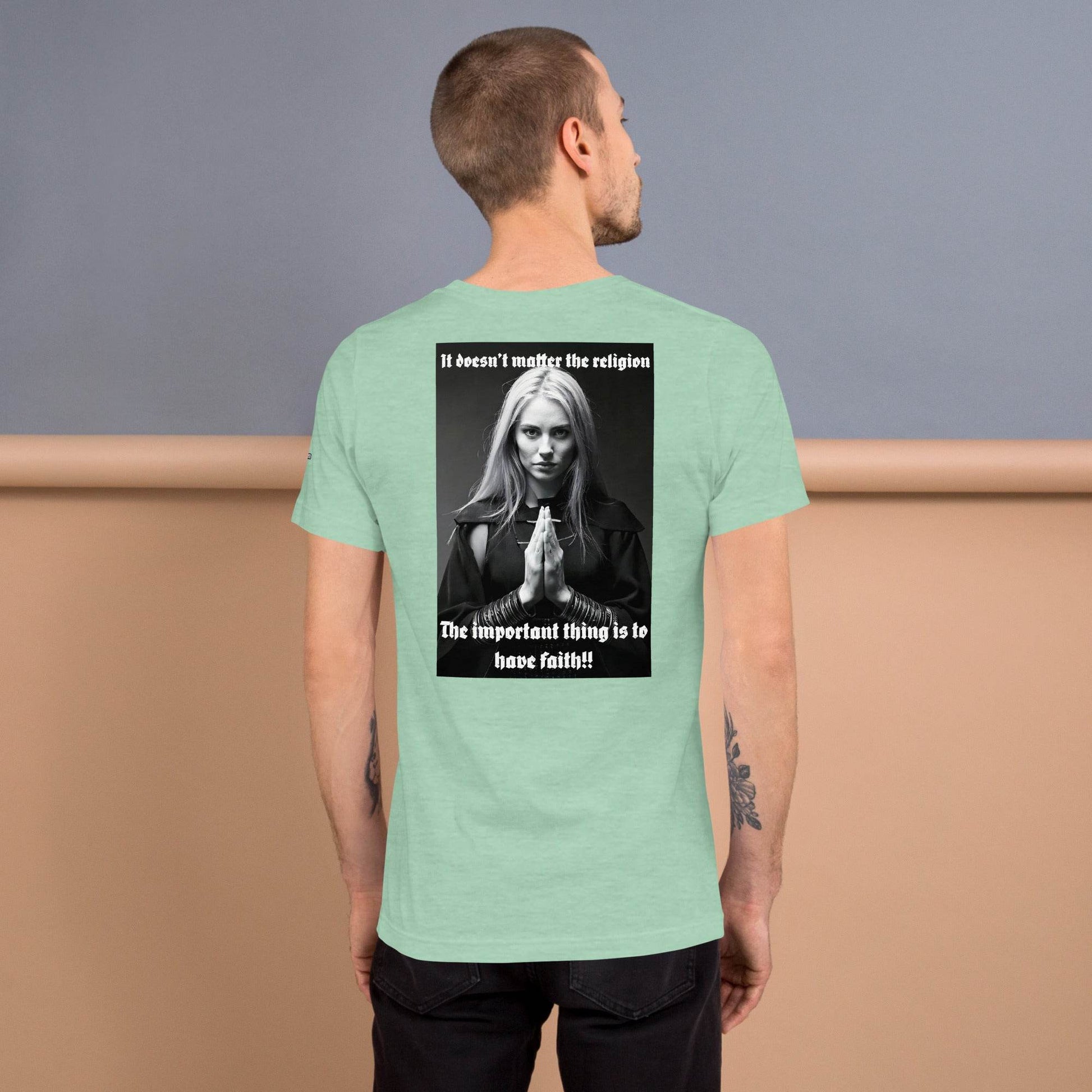 Unisex 100% combed and ring-spun cotton t-shirt Design #3 - Monk&Nun UnisexClothing