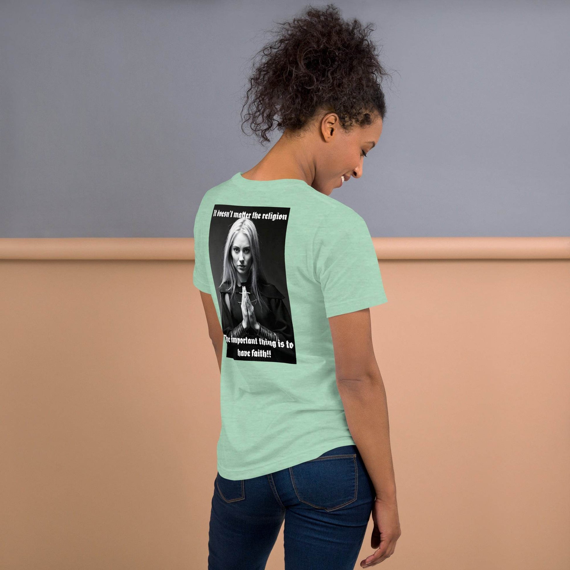 Unisex 100% combed and ring-spun cotton t-shirt Design #3 - Monk&Nun UnisexClothing
