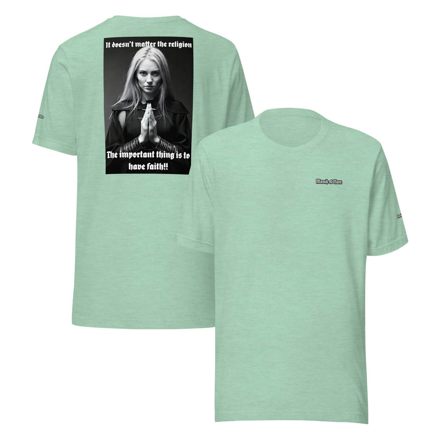 Unisex 100% combed and ring-spun cotton t-shirt Design #3 - Monk&Nun UnisexClothing