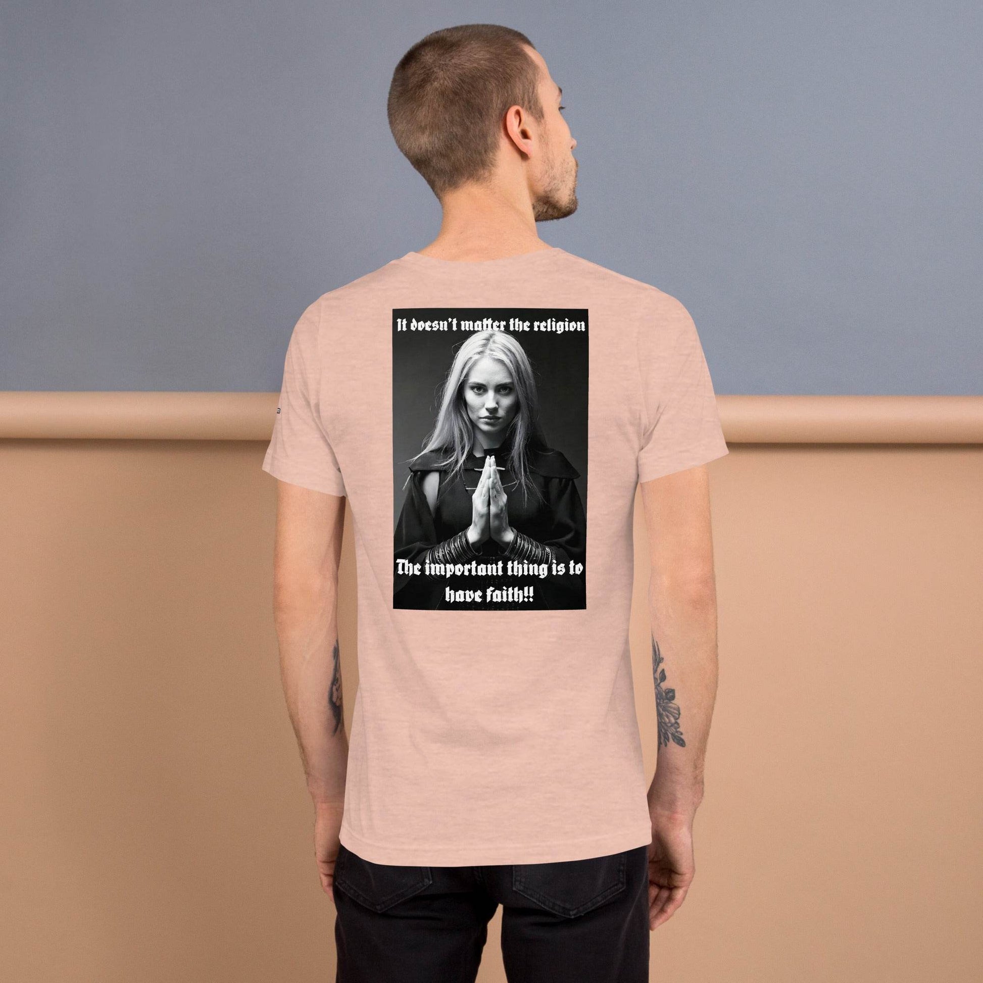 Unisex 100% combed and ring-spun cotton t-shirt Design #3 - Monk&Nun UnisexClothing
