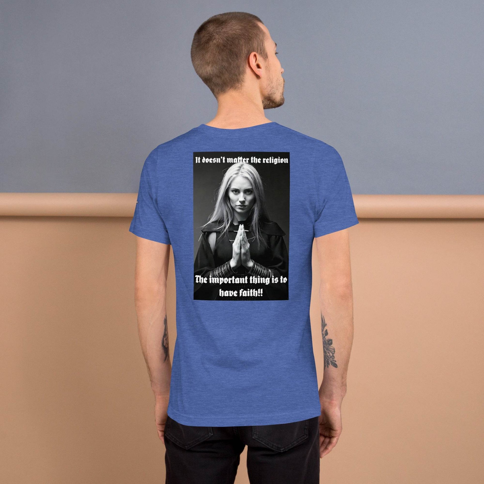 Unisex 100% combed and ring-spun cotton t-shirt Design #3 - Monk&Nun UnisexClothing