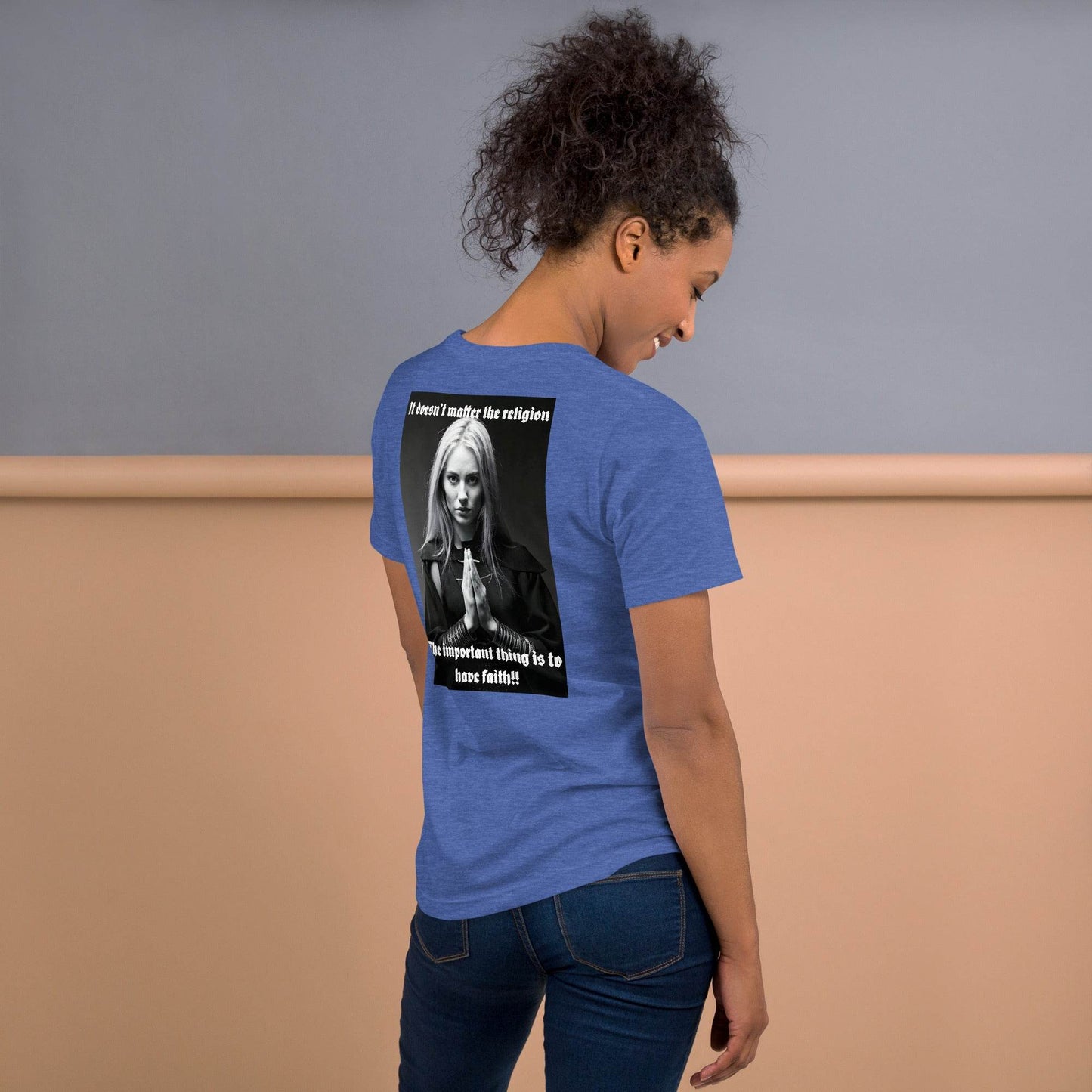 Unisex 100% combed and ring-spun cotton t-shirt Design #3 - Monk&Nun UnisexClothing