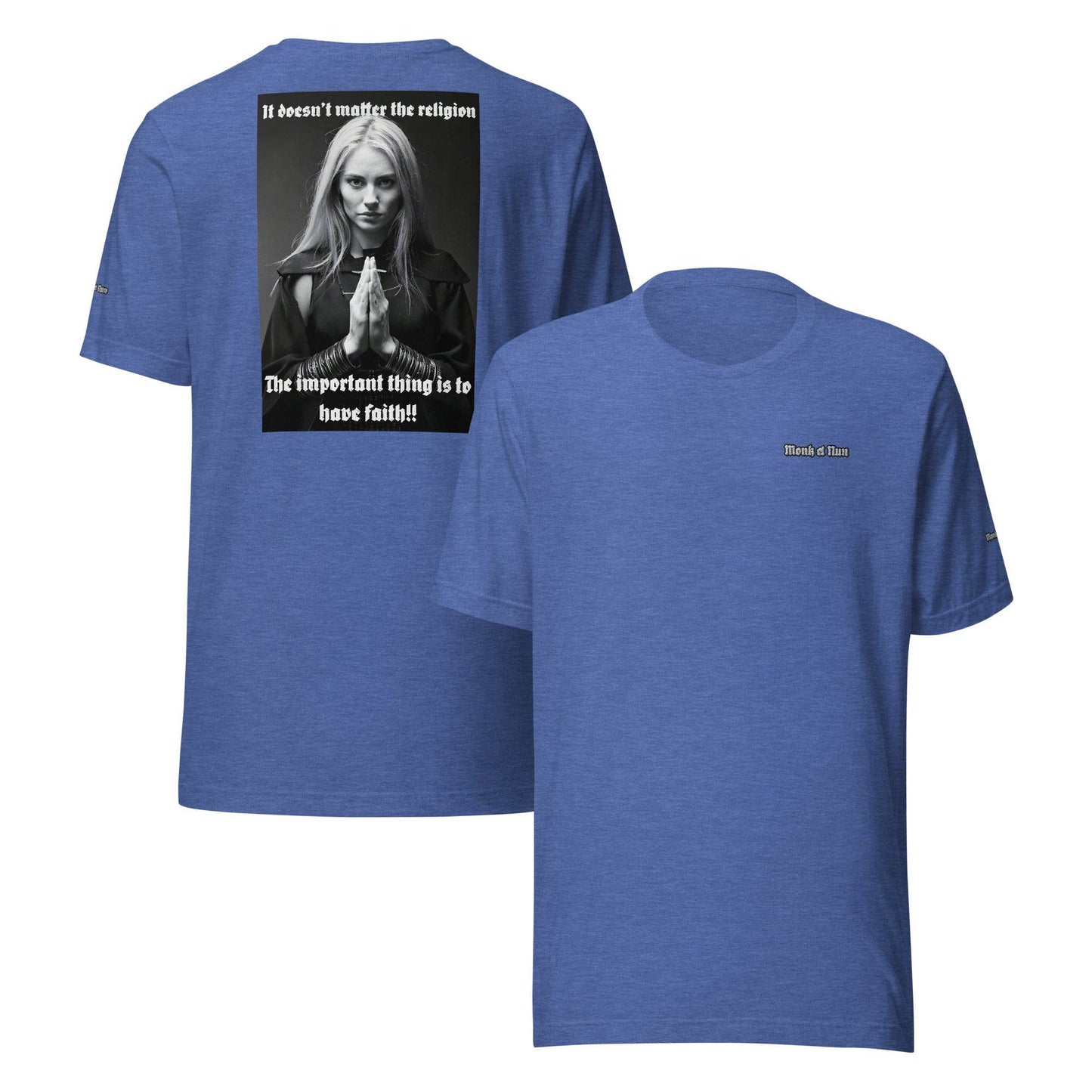 Unisex 100% combed and ring-spun cotton t-shirt Design #3 - Monk&Nun UnisexClothing
