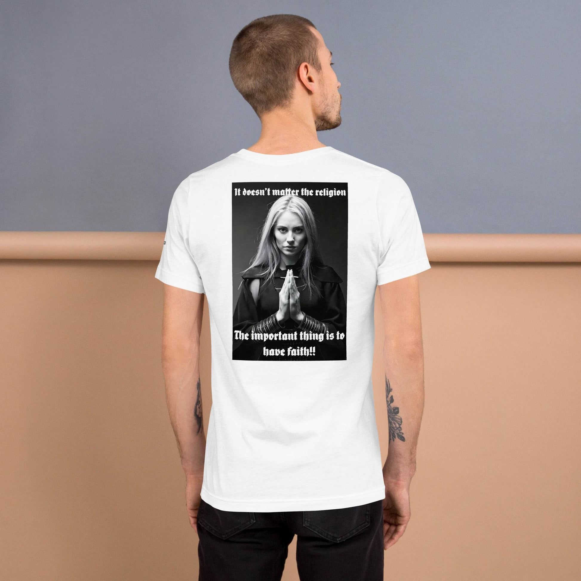Unisex 100% combed and ring-spun cotton t-shirt Design #3 - Monk&Nun UnisexClothing