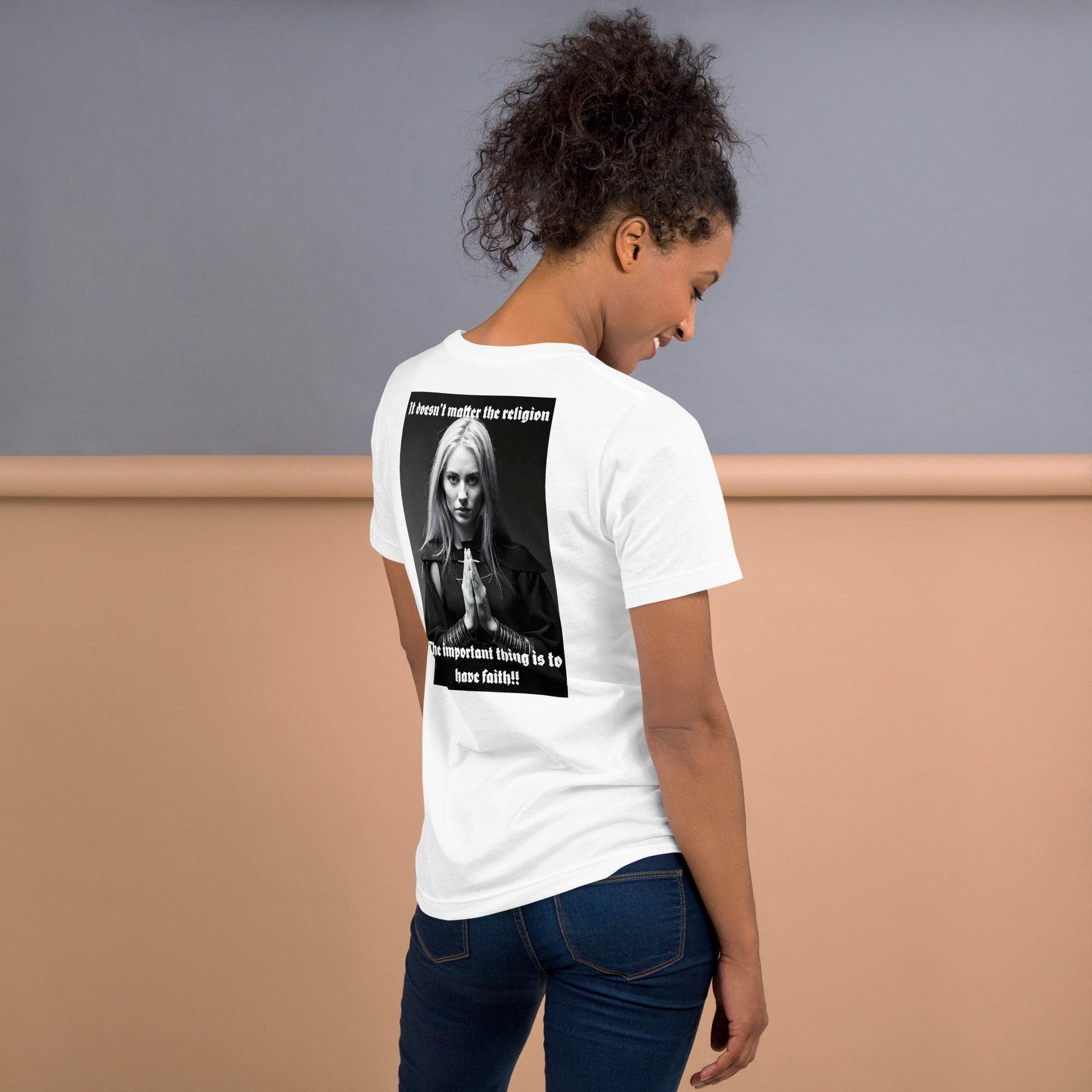 Unisex 100% combed and ring-spun cotton t-shirt Design #3 - Monk&Nun UnisexClothing