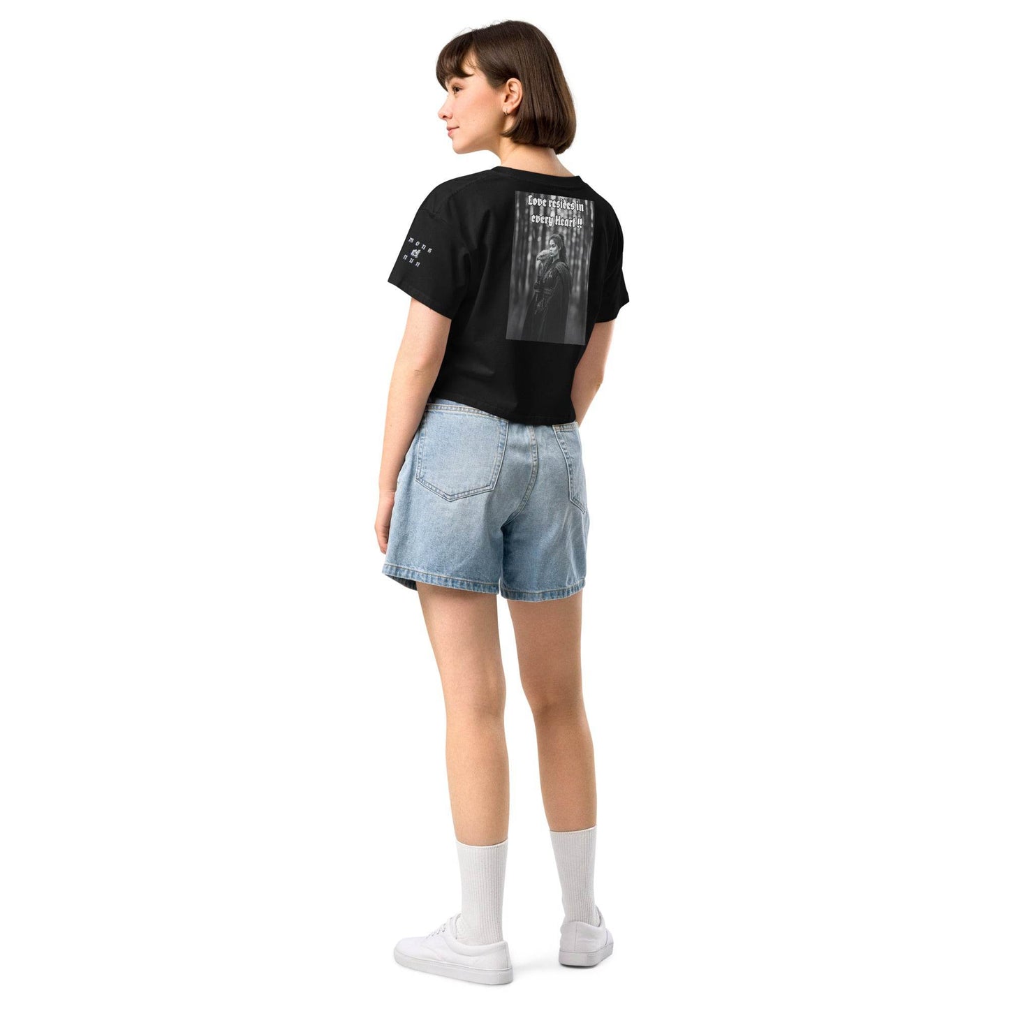 Women’s crop top t-shirt 100% cotton Design #1 - Monk&Nun UnisexClothing
