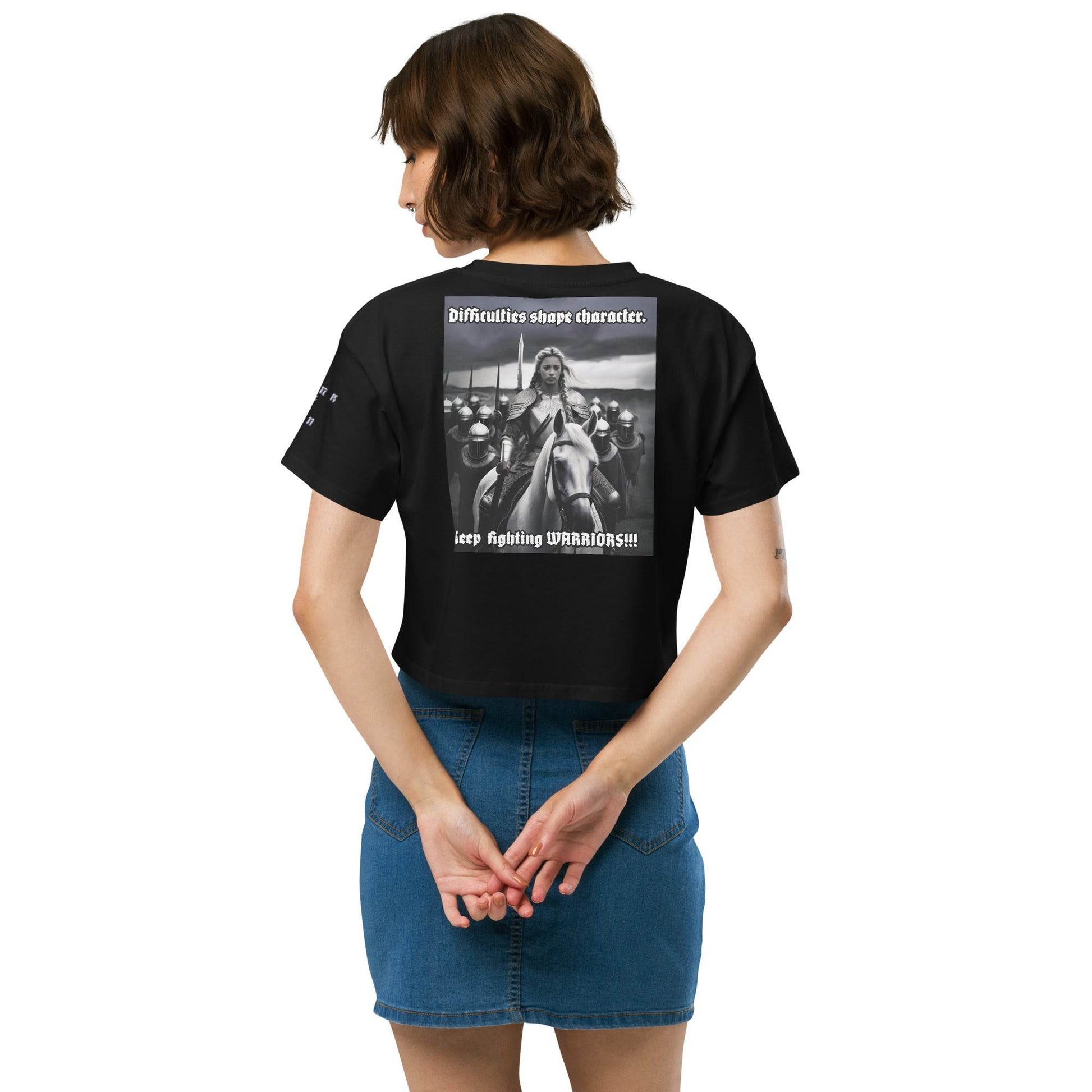 Women’s crop top t-shirt 100% cotton Design #14 - Monk&Nun UnisexClothing