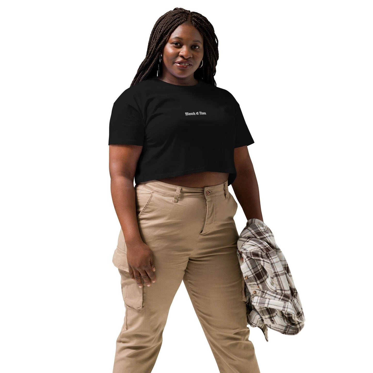 Women’s crop top t-shirt 100% cotton Design #1 - Monk&Nun UnisexClothing