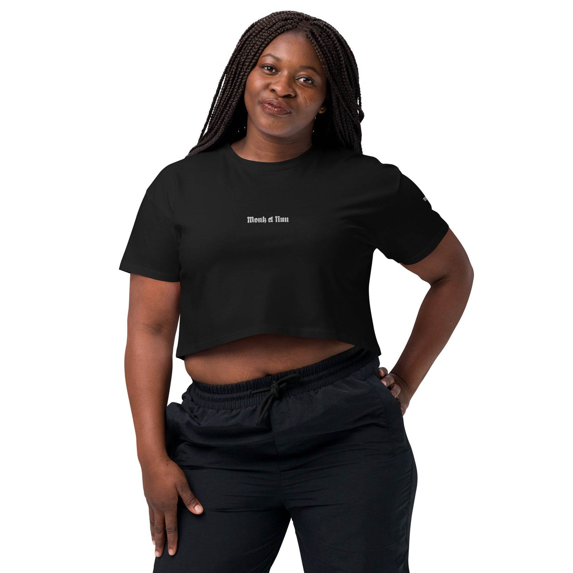 Women’s crop top t-shirt 100% cotton Design #12 - Monk&Nun UnisexClothing