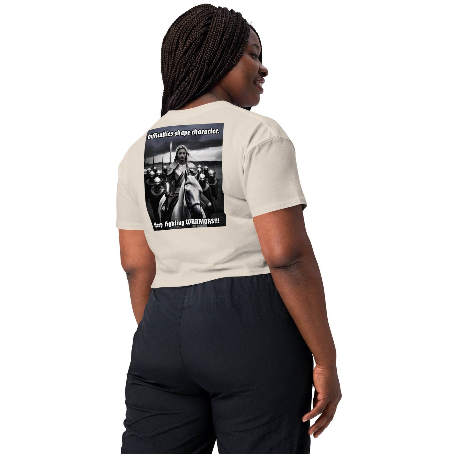 Women’s crop top t-shirt 100% cotton Design #14 - Monk&Nun UnisexClothing