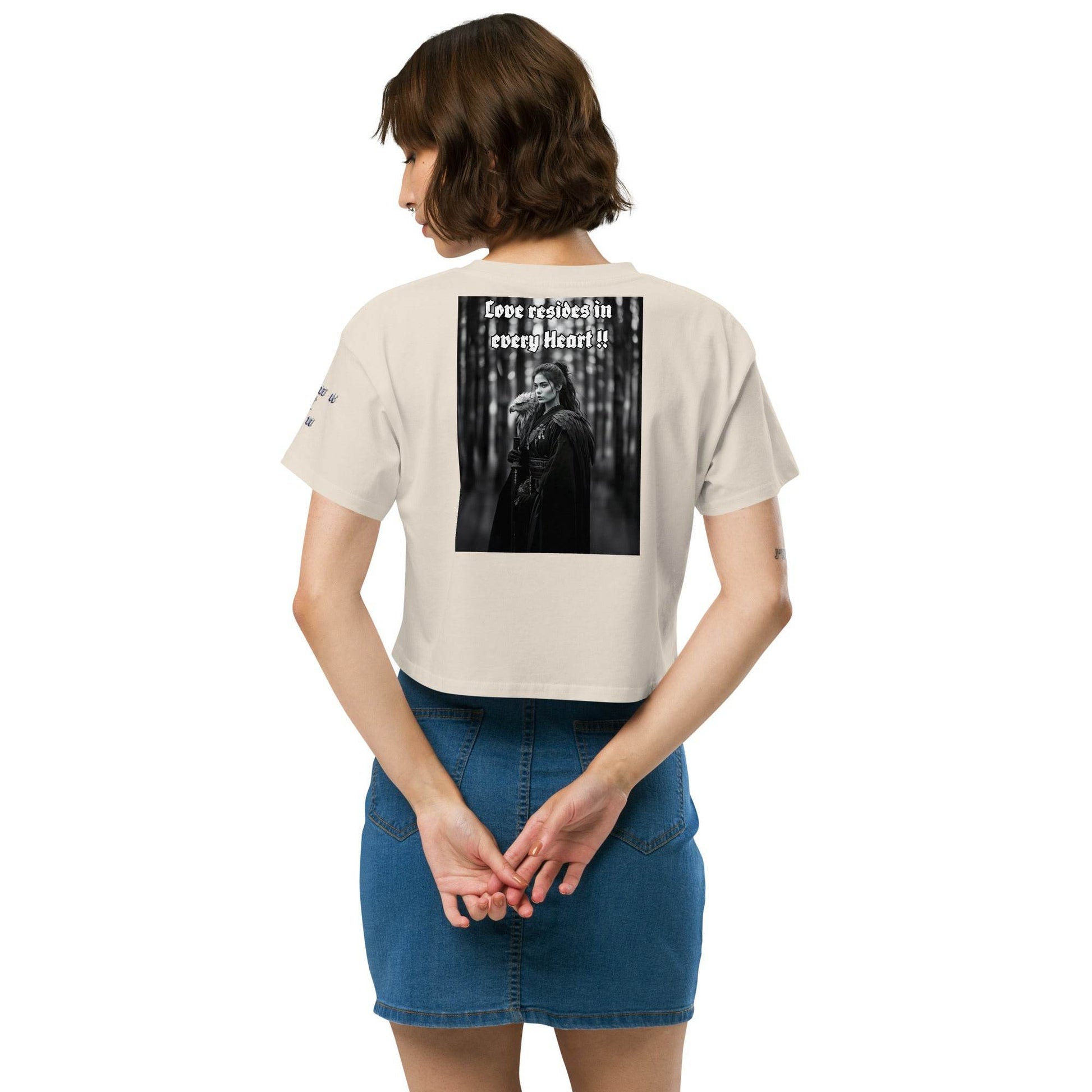 Women’s crop top t-shirt 100% cotton Design #1 - Monk&Nun UnisexClothing