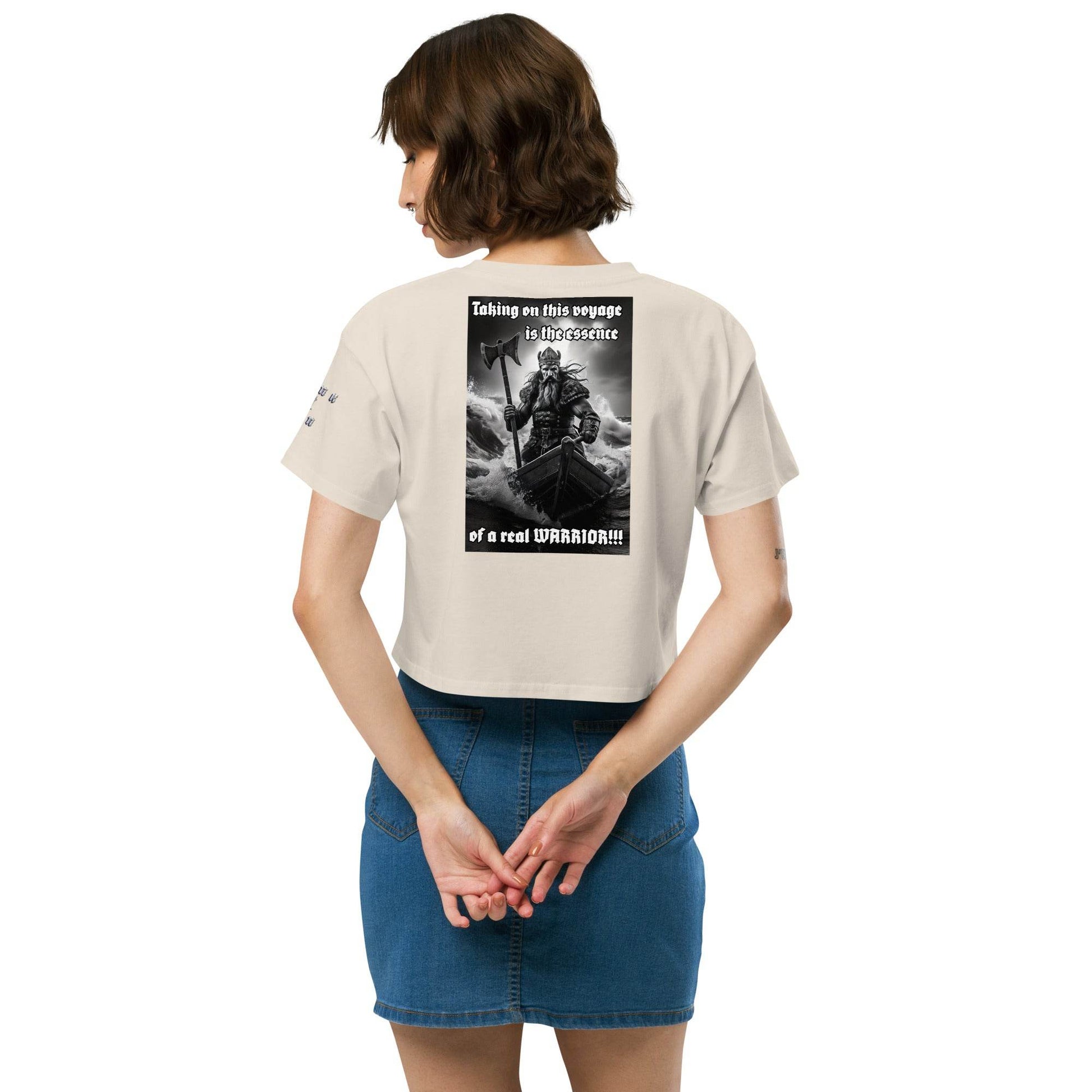 Women’s crop top t-shirt 100% cotton Design #12 - Monk&Nun UnisexClothing