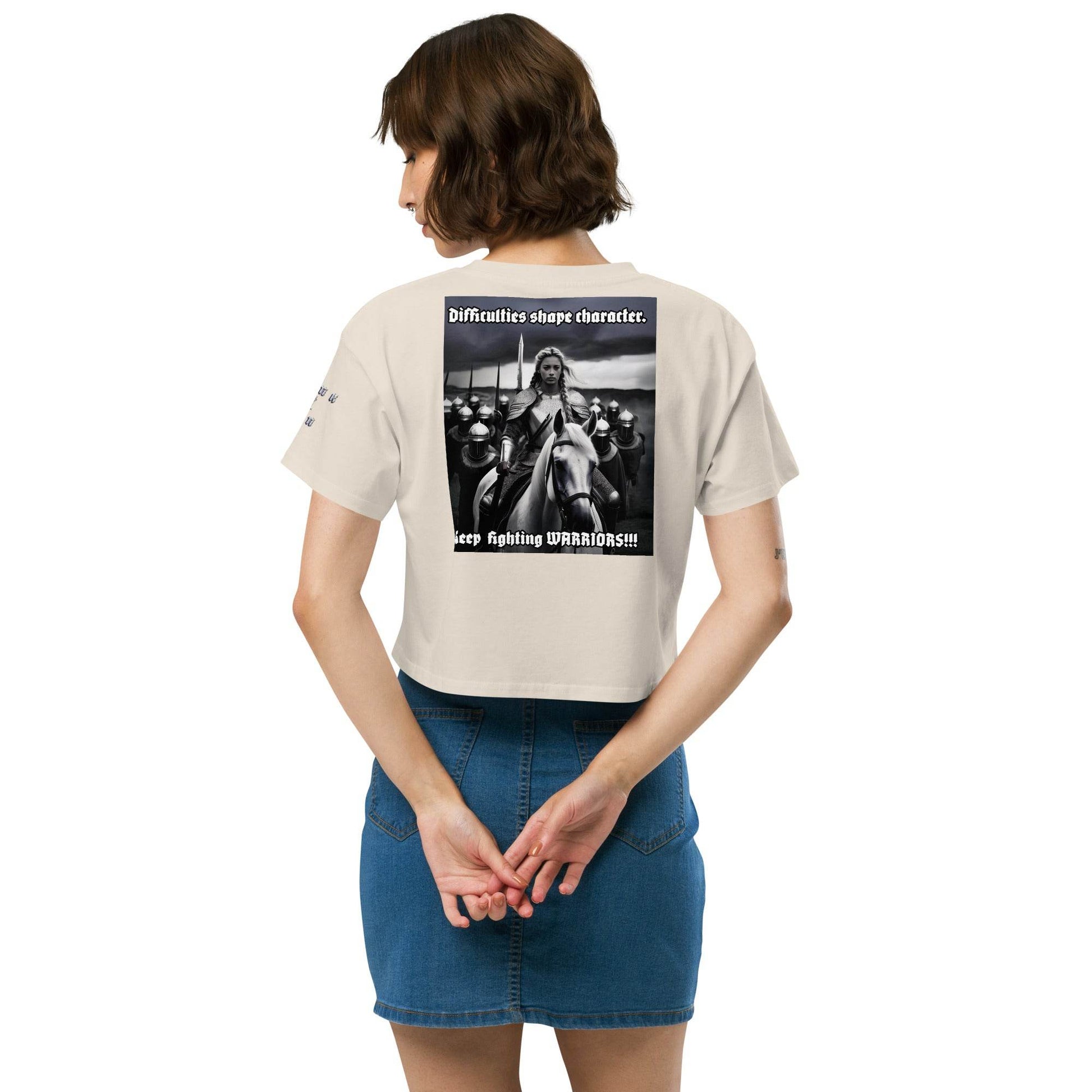 Women’s crop top t-shirt 100% cotton Design #14 - Monk&Nun UnisexClothing