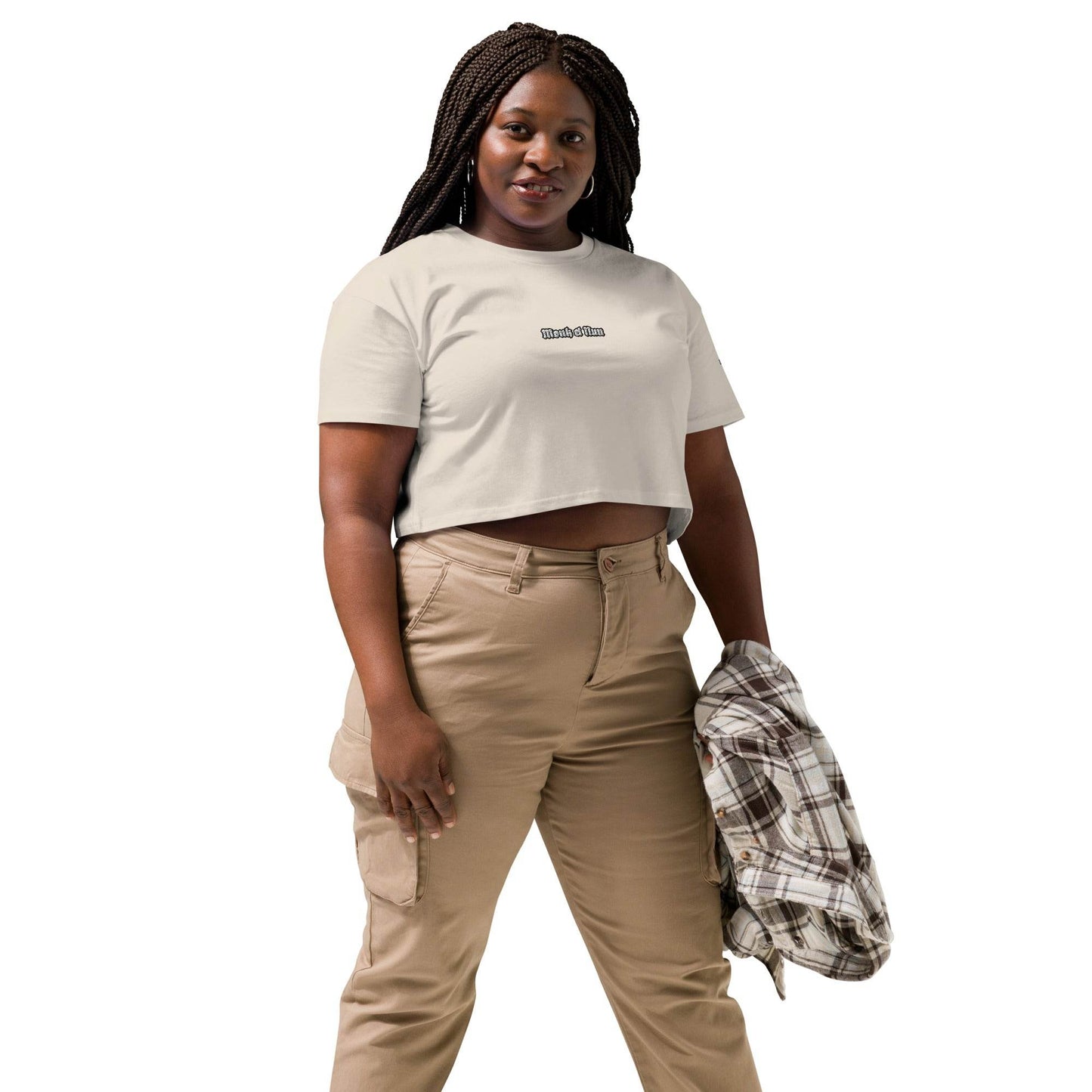 Women’s crop top t-shirt 100% cotton Design #1 - Monk&Nun UnisexClothing