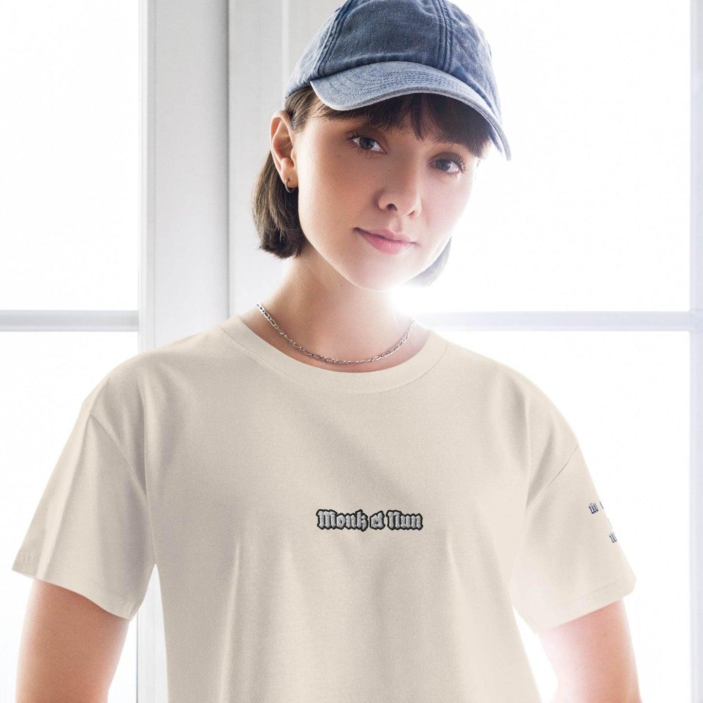 Women’s crop top t-shirt 100% cotton Design #12 - Monk&Nun UnisexClothing